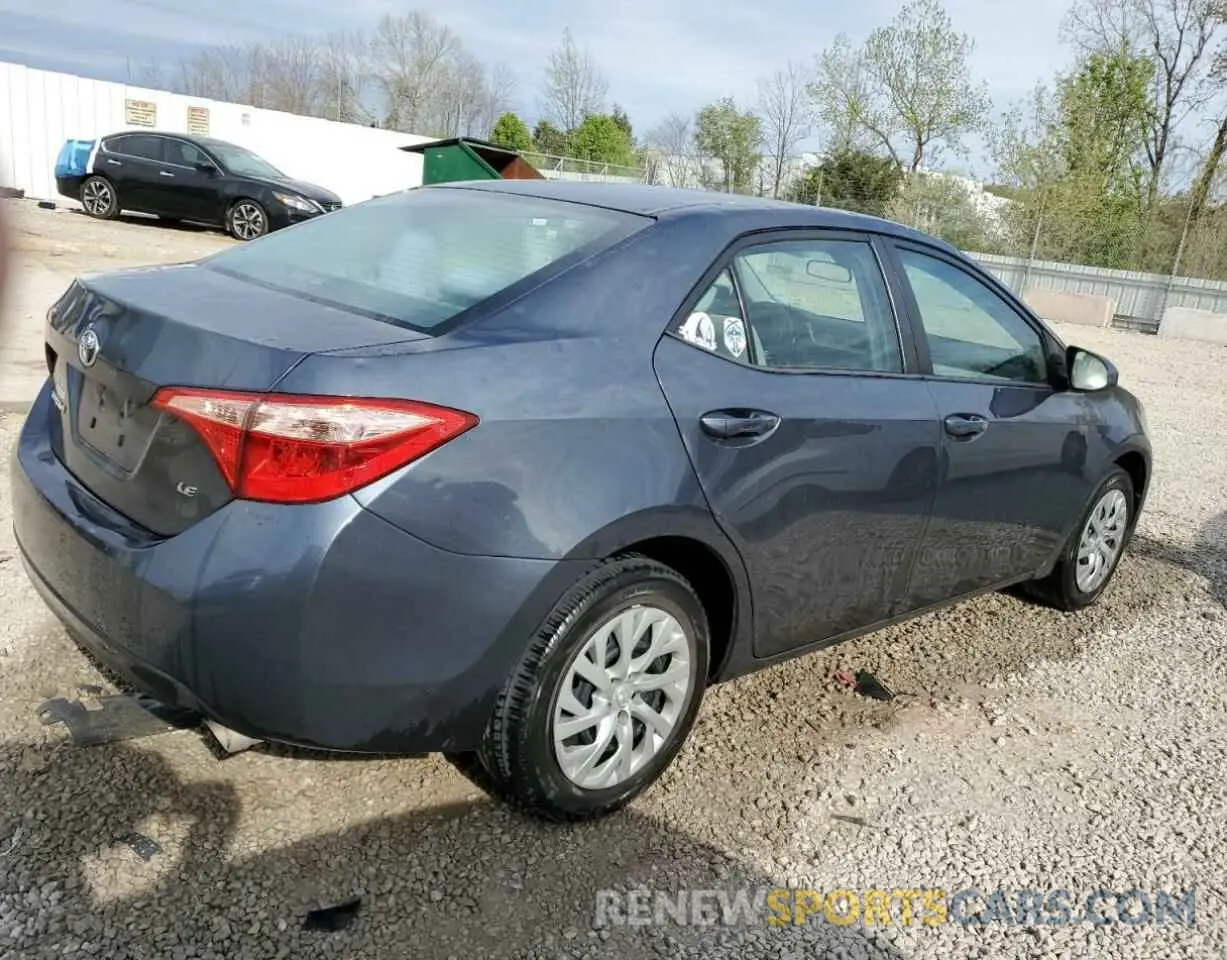 3 Photograph of a damaged car 2T1BURHE8KC145636 TOYOTA COROLLA 2019
