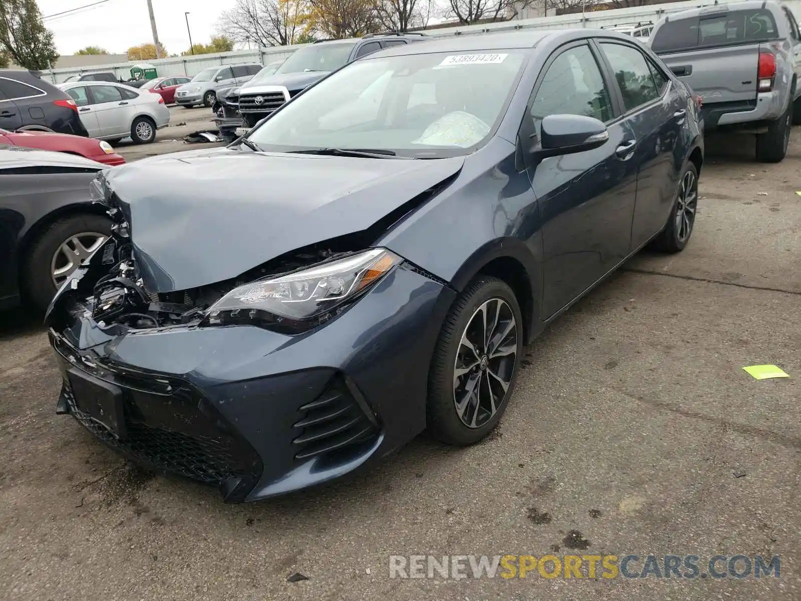 2 Photograph of a damaged car 2T1BURHE8KC187871 TOYOTA COROLLA 2019