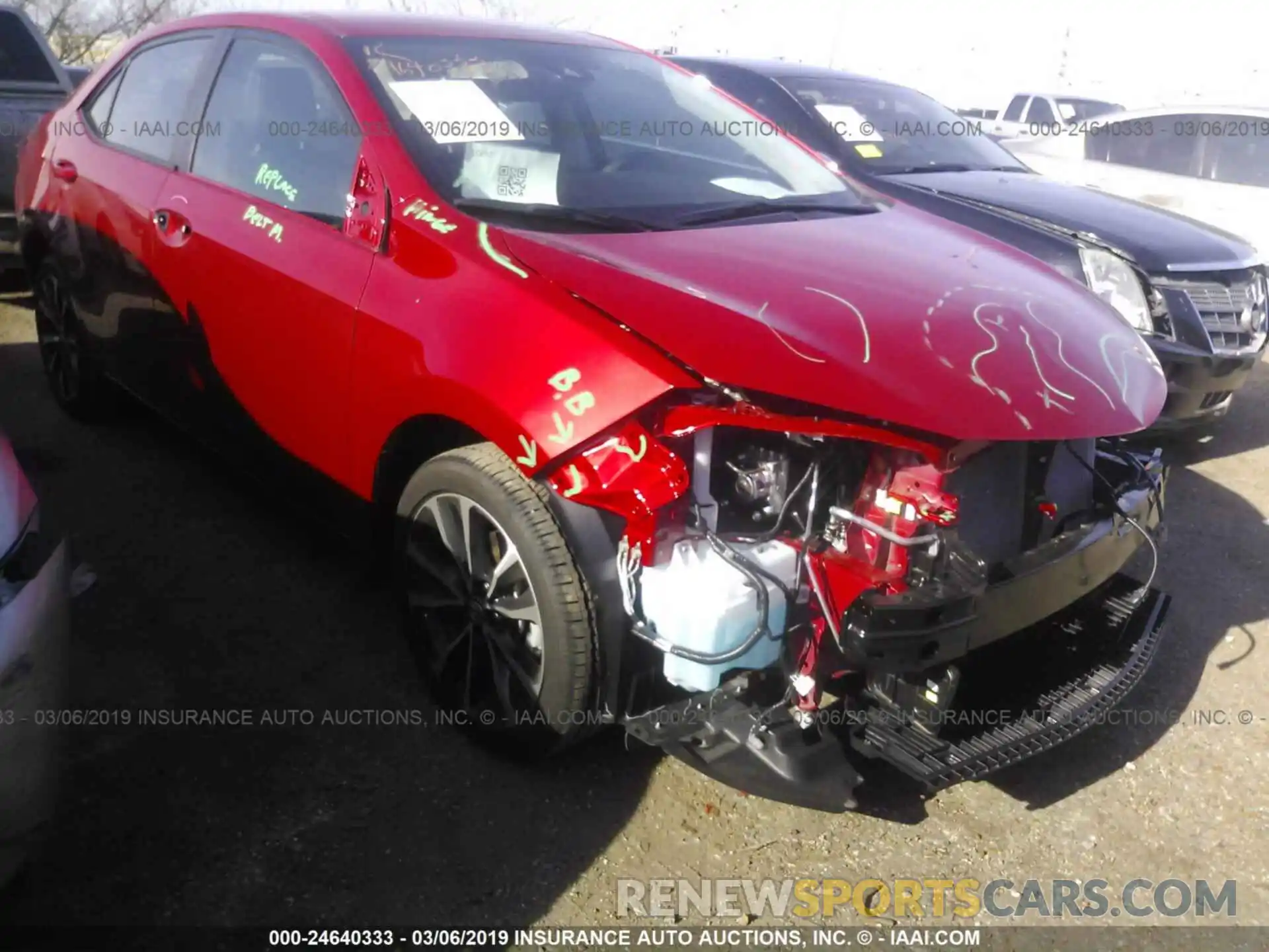 1 Photograph of a damaged car 2T1BURHE8KC196943 TOYOTA COROLLA 2019