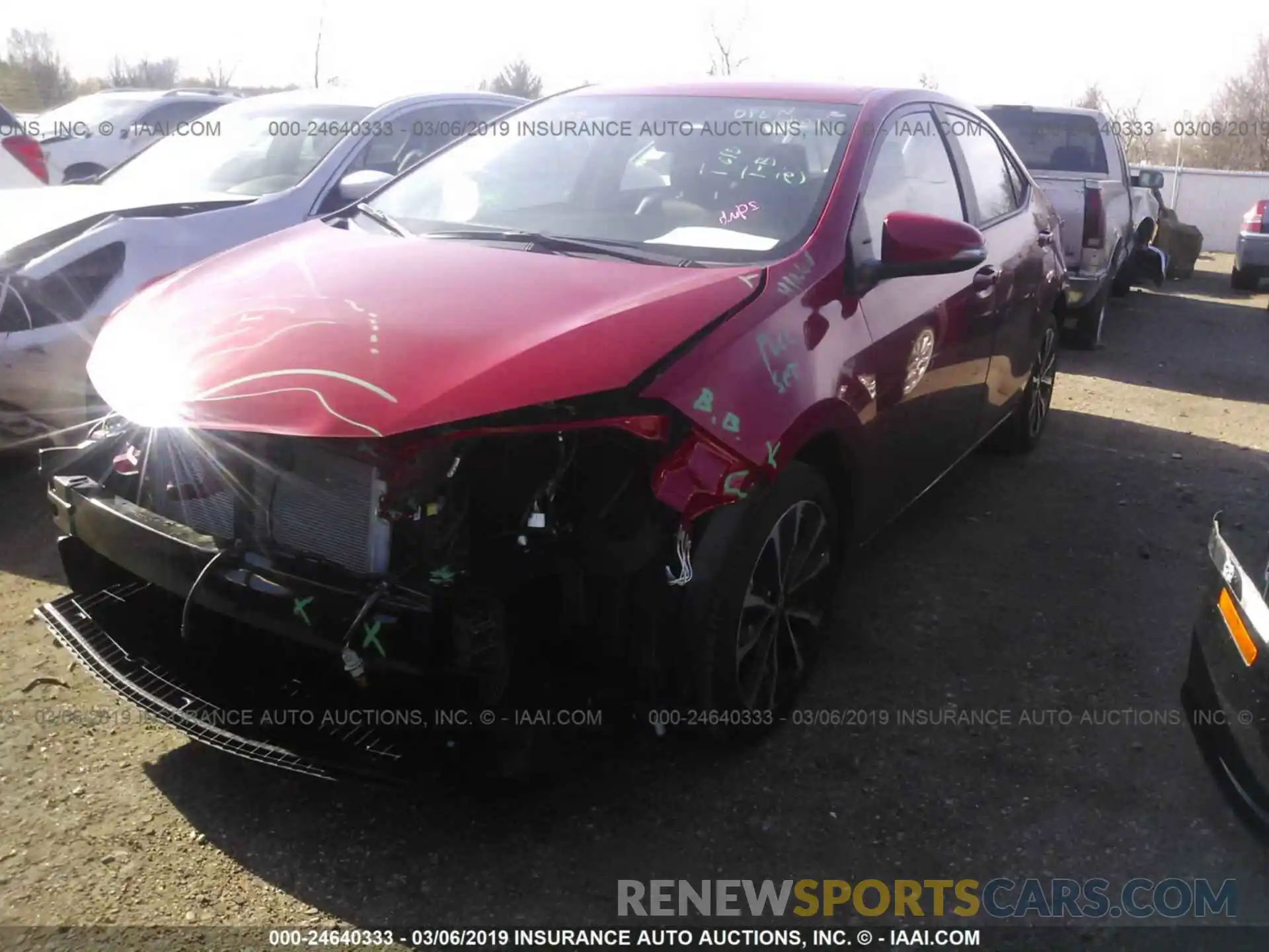 2 Photograph of a damaged car 2T1BURHE8KC196943 TOYOTA COROLLA 2019