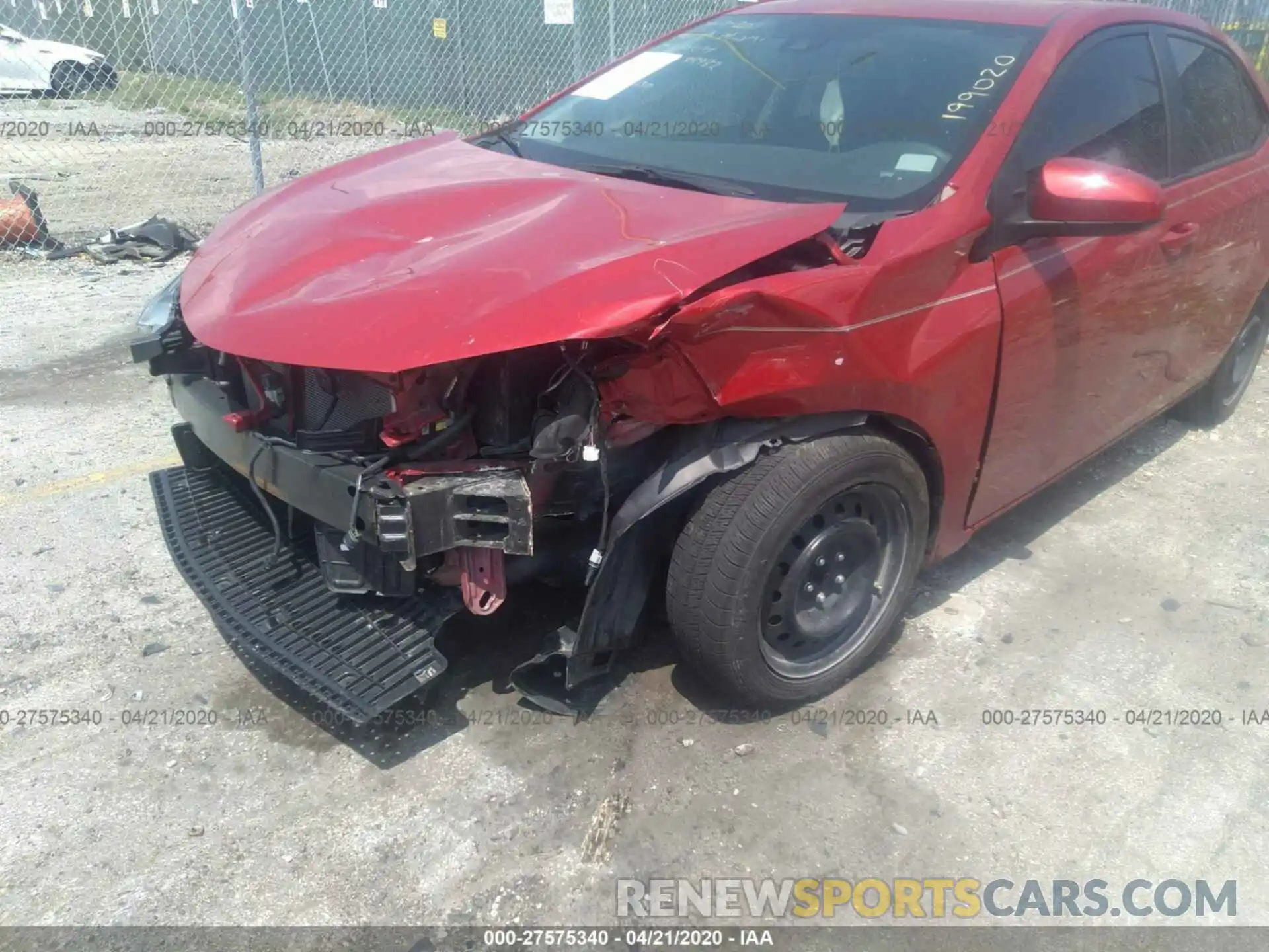 6 Photograph of a damaged car 2T1BURHE8KC199020 TOYOTA COROLLA 2019