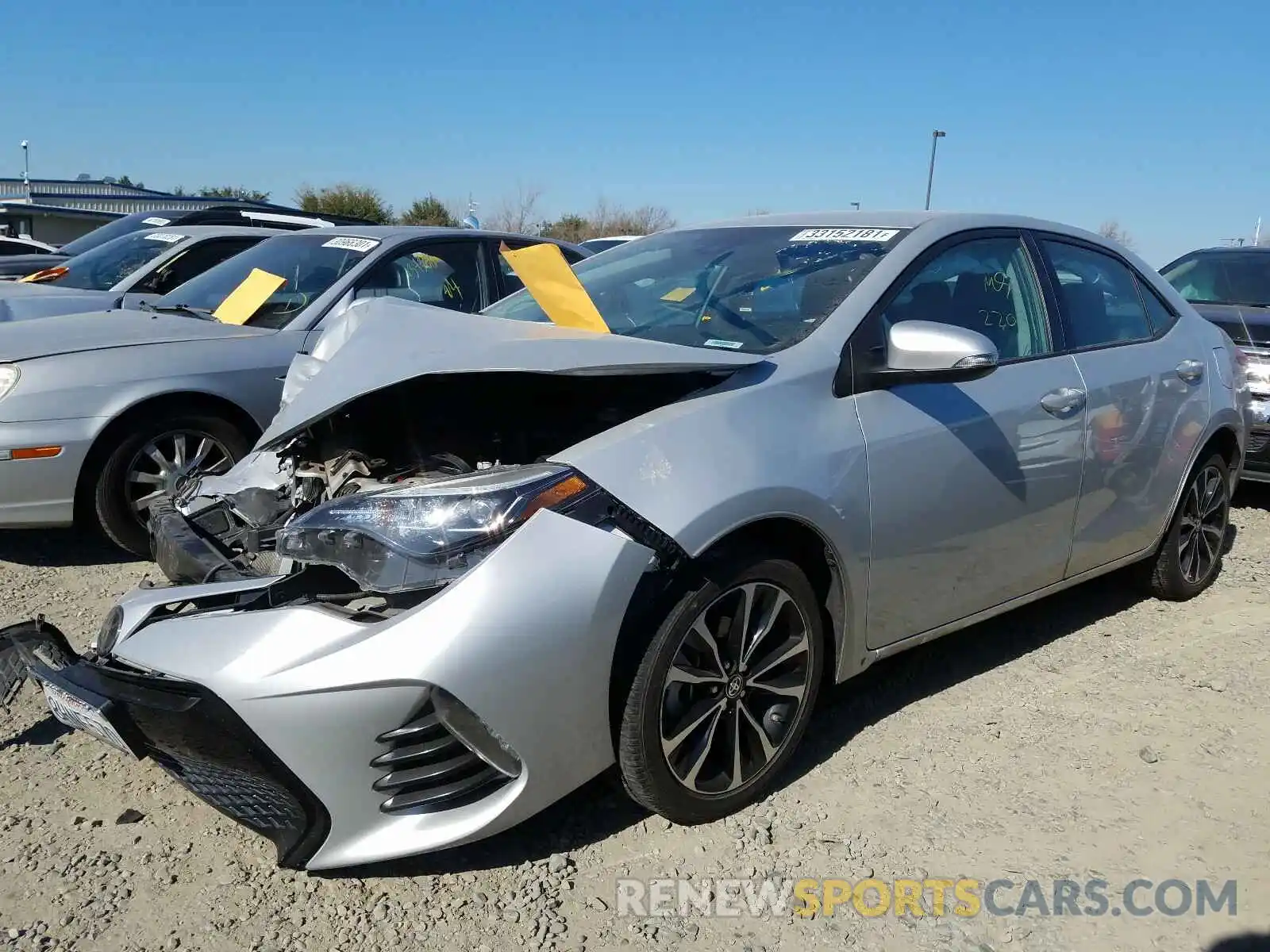 2 Photograph of a damaged car 2T1BURHE8KC219394 TOYOTA COROLLA 2019