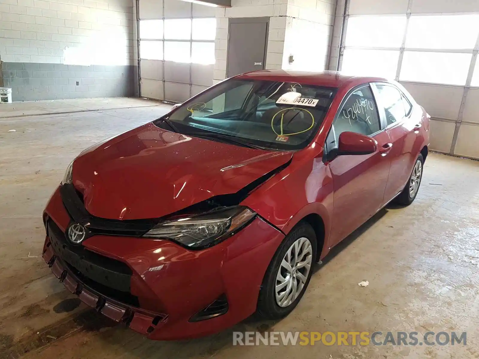 2 Photograph of a damaged car 2T1BURHE8KC246093 TOYOTA COROLLA 2019