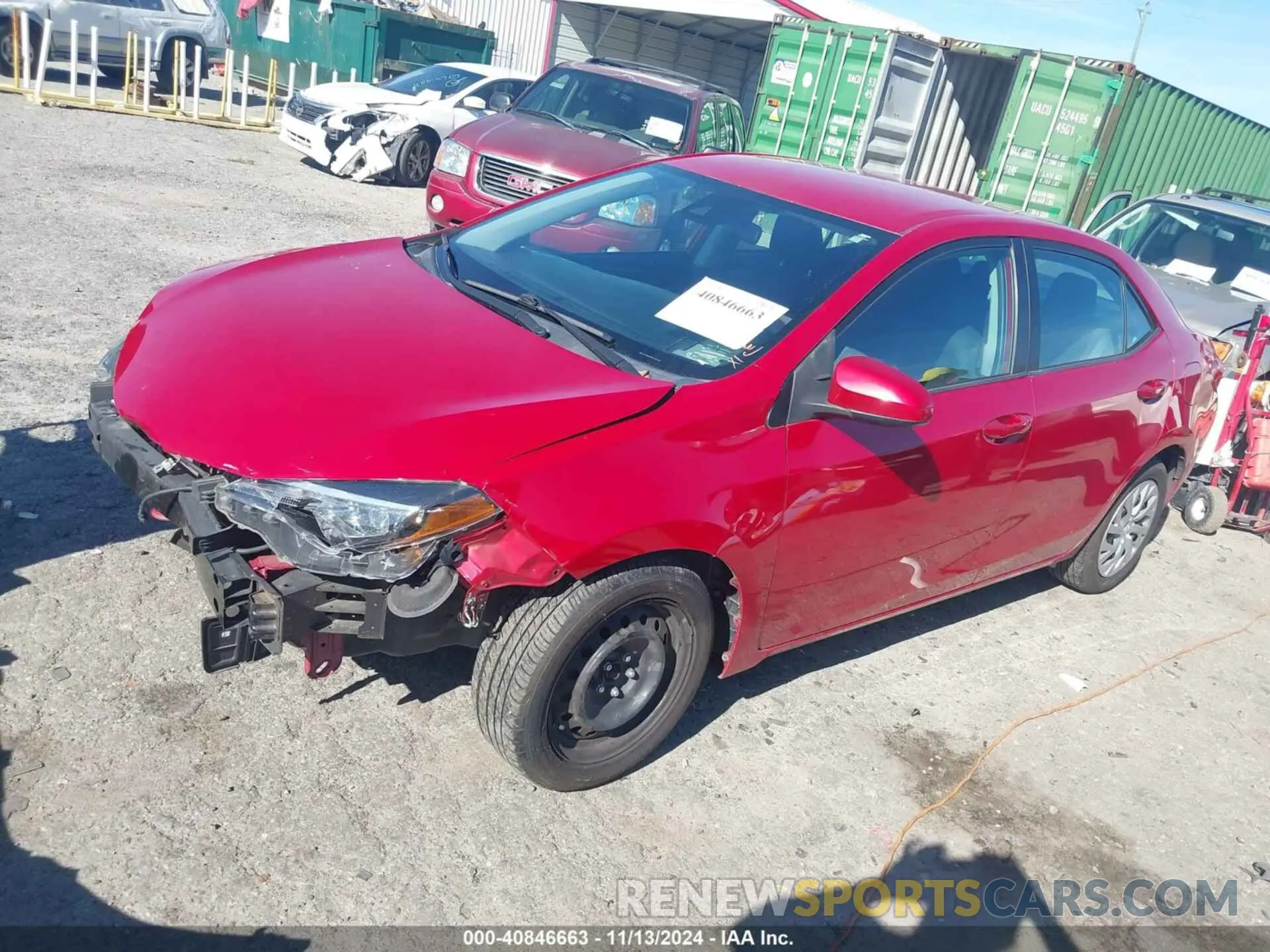 2 Photograph of a damaged car 2T1BURHE9KC149484 TOYOTA COROLLA 2019