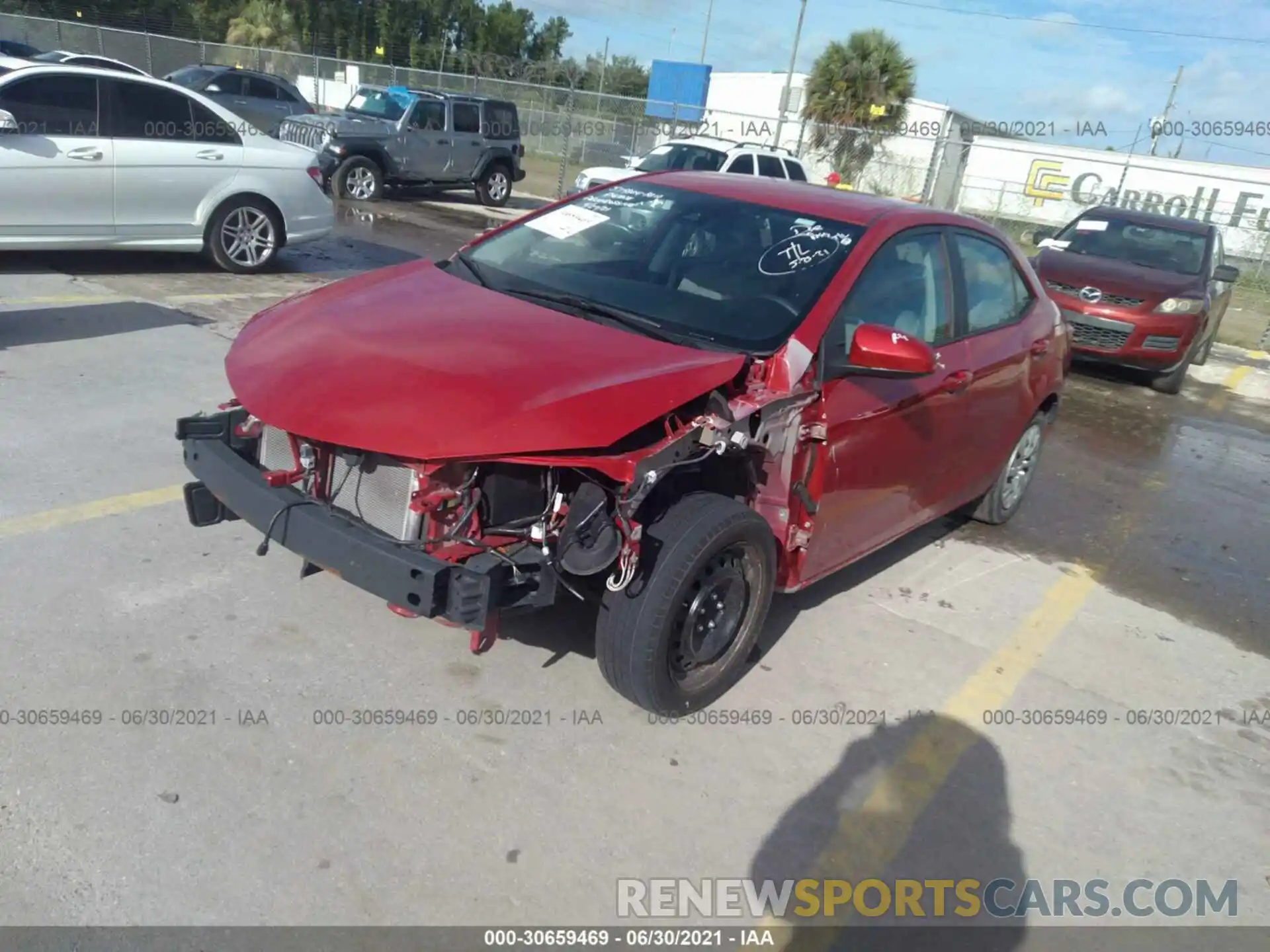 2 Photograph of a damaged car 2T1BURHE9KC172750 TOYOTA COROLLA 2019