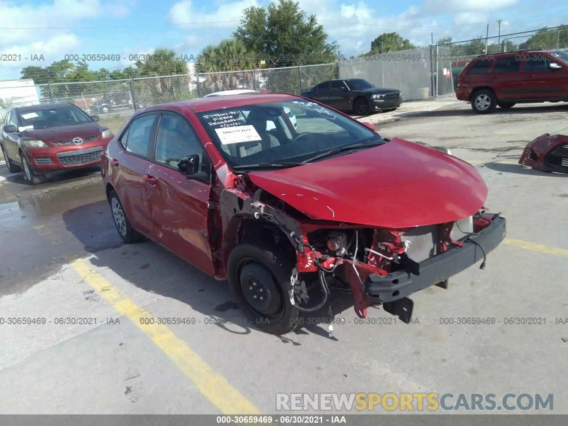 6 Photograph of a damaged car 2T1BURHE9KC172750 TOYOTA COROLLA 2019