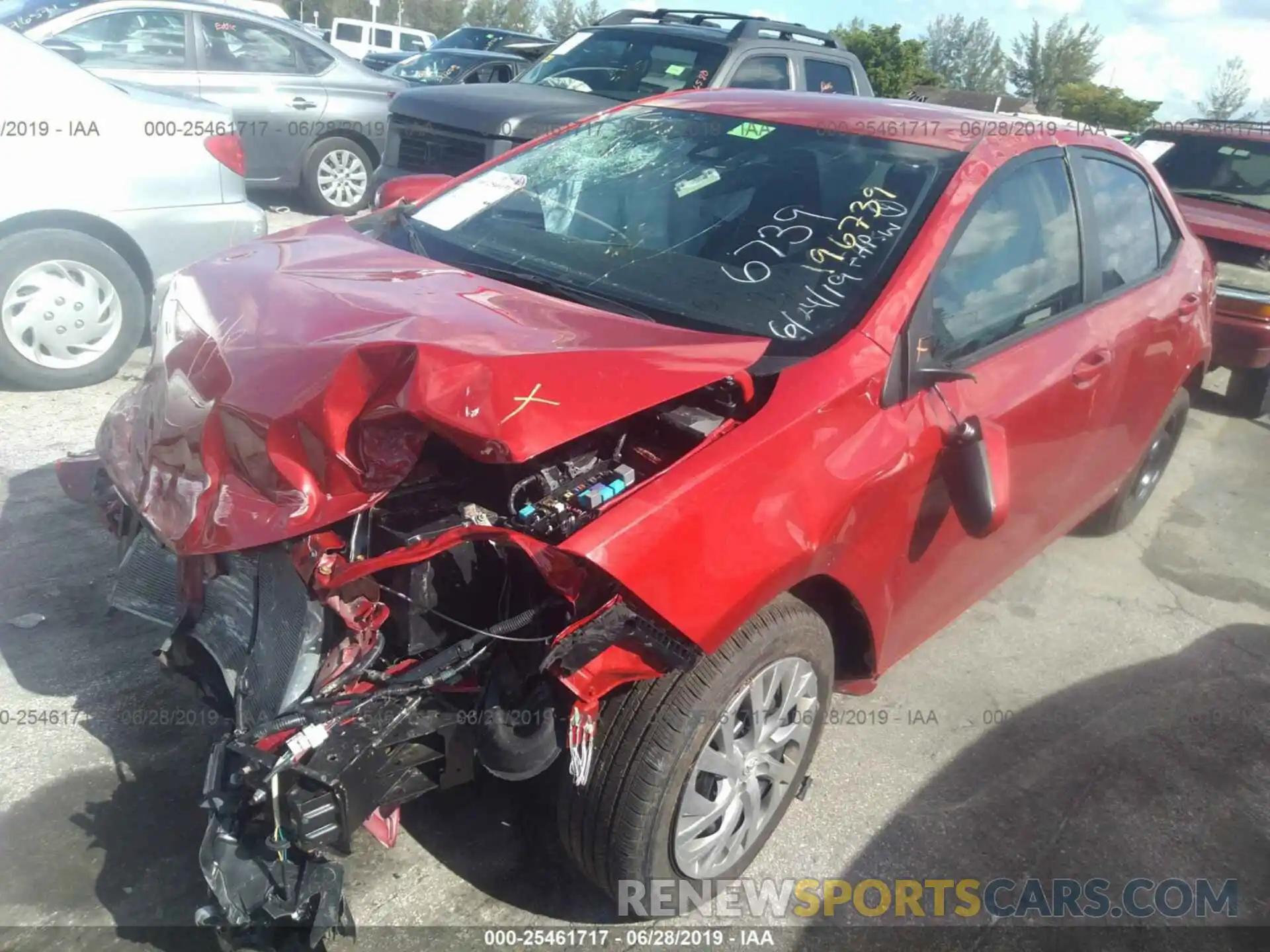 2 Photograph of a damaged car 2T1BURHE9KC196739 TOYOTA COROLLA 2019