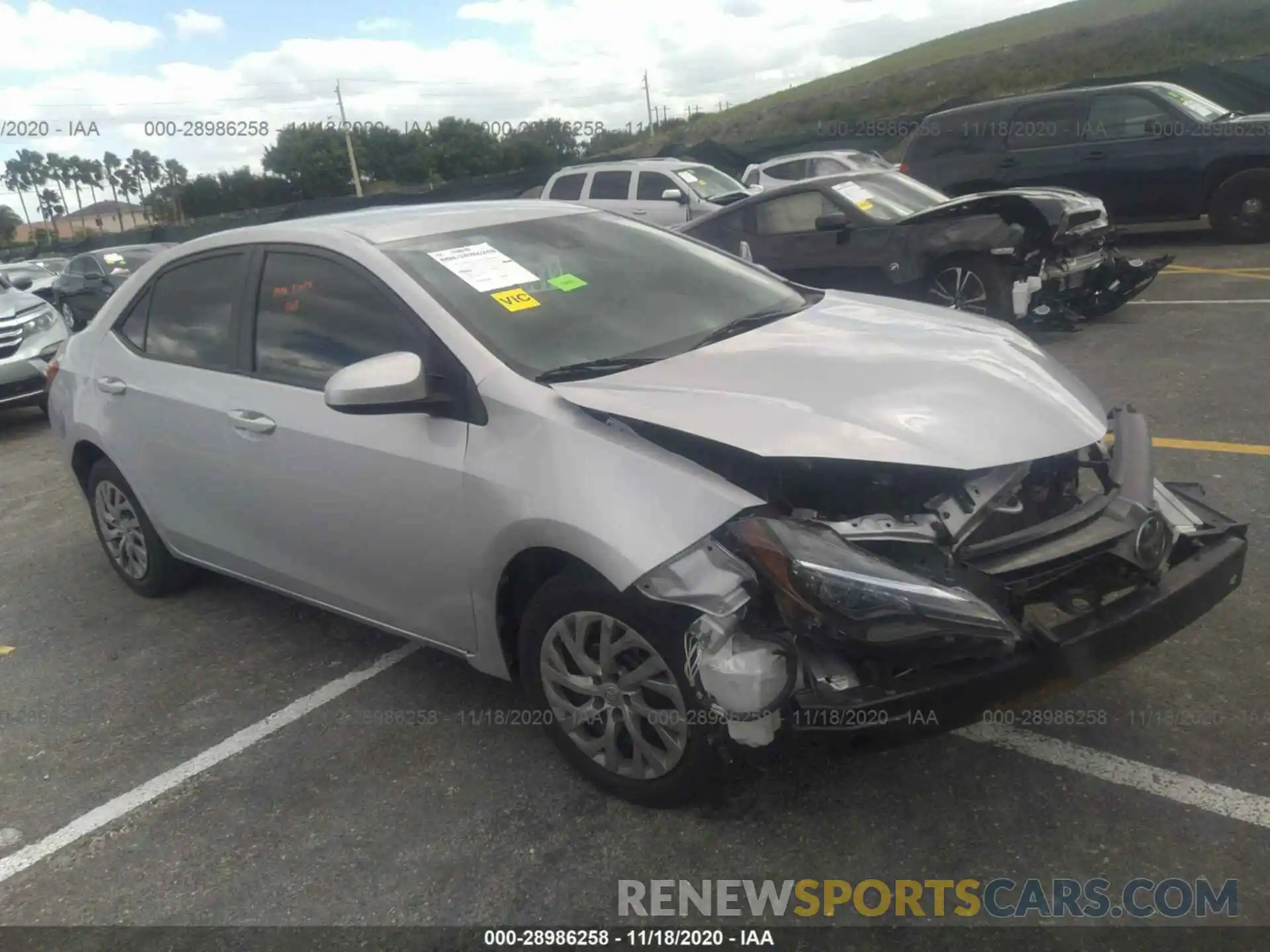 1 Photograph of a damaged car 2T1BURHE9KC206332 TOYOTA COROLLA 2019