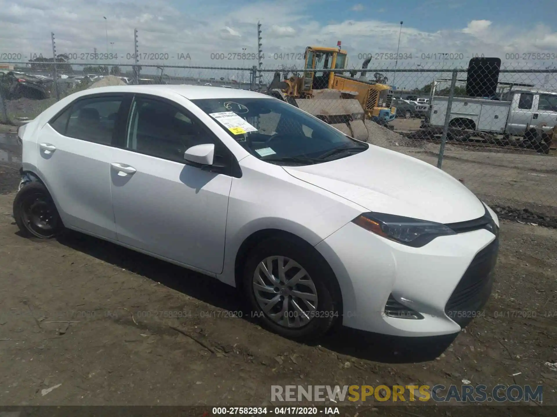 1 Photograph of a damaged car 2T1BURHE9KC228220 TOYOTA COROLLA 2019