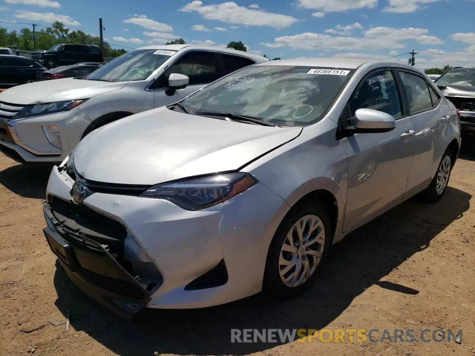 2 Photograph of a damaged car 2T1BURHE9KC237841 TOYOTA COROLLA 2019