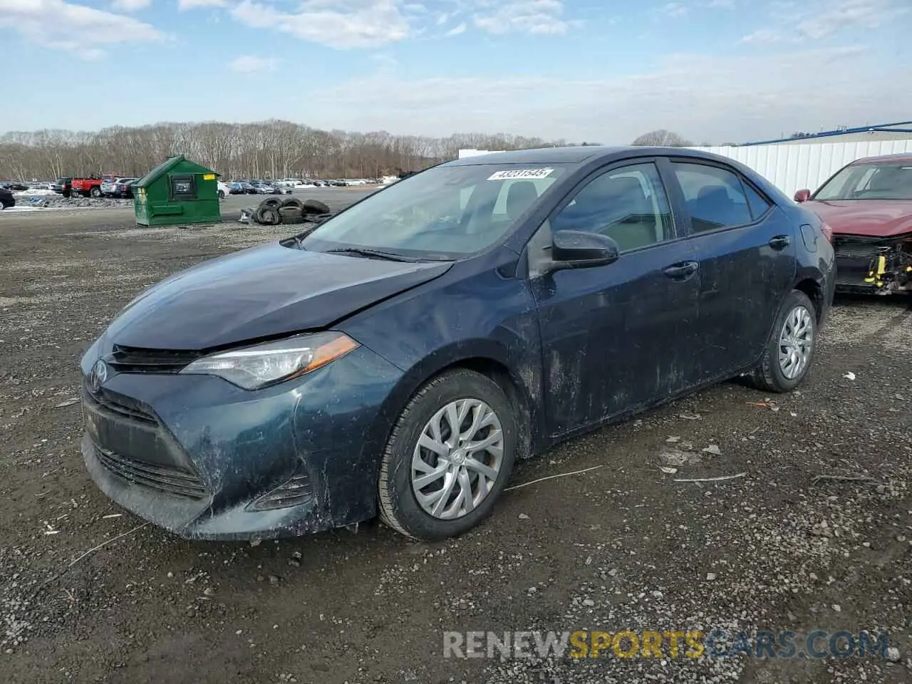 1 Photograph of a damaged car 2T1BURHE9KC245695 TOYOTA COROLLA 2019