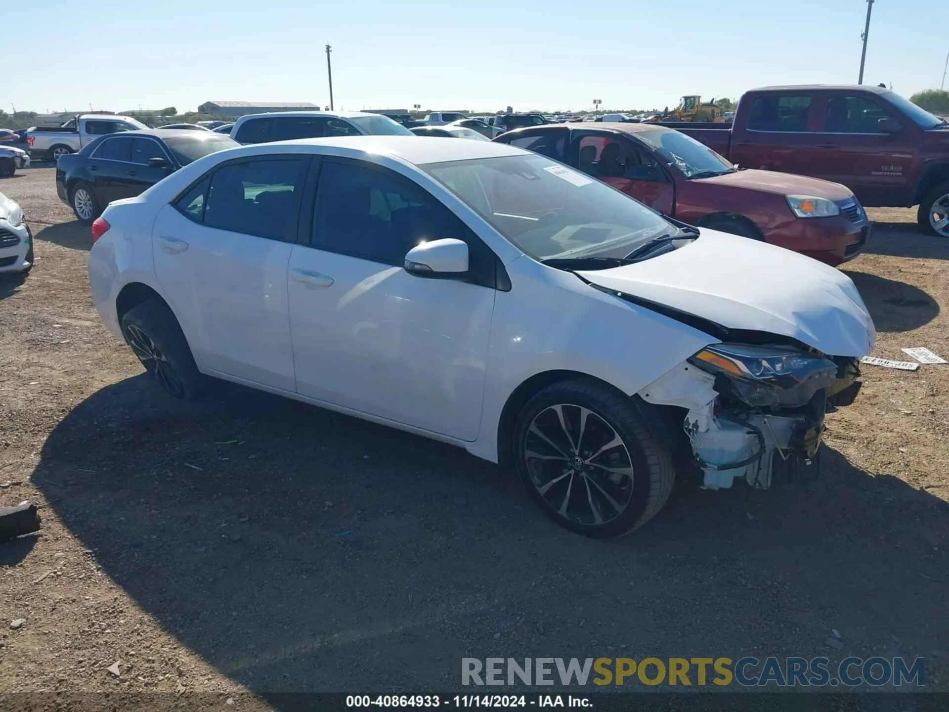 1 Photograph of a damaged car 2T1BURHEXKC150627 TOYOTA COROLLA 2019