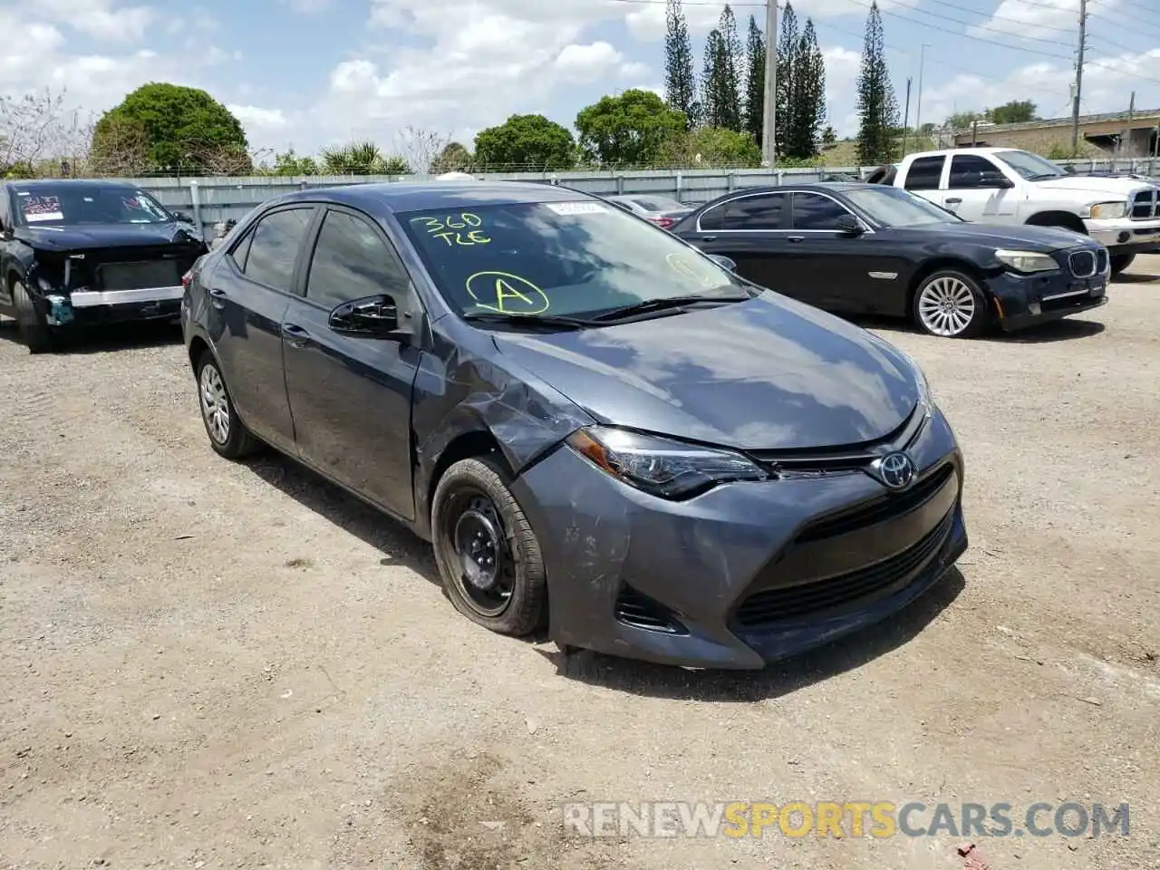 1 Photograph of a damaged car 2T1BURHEXKC156928 TOYOTA COROLLA 2019