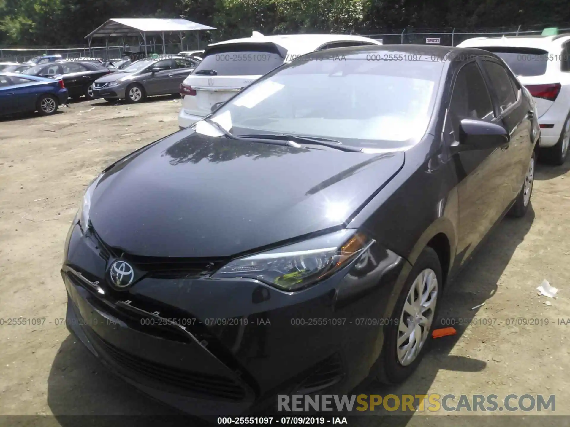 2 Photograph of a damaged car 2T1BURHEXKC191467 TOYOTA COROLLA 2019