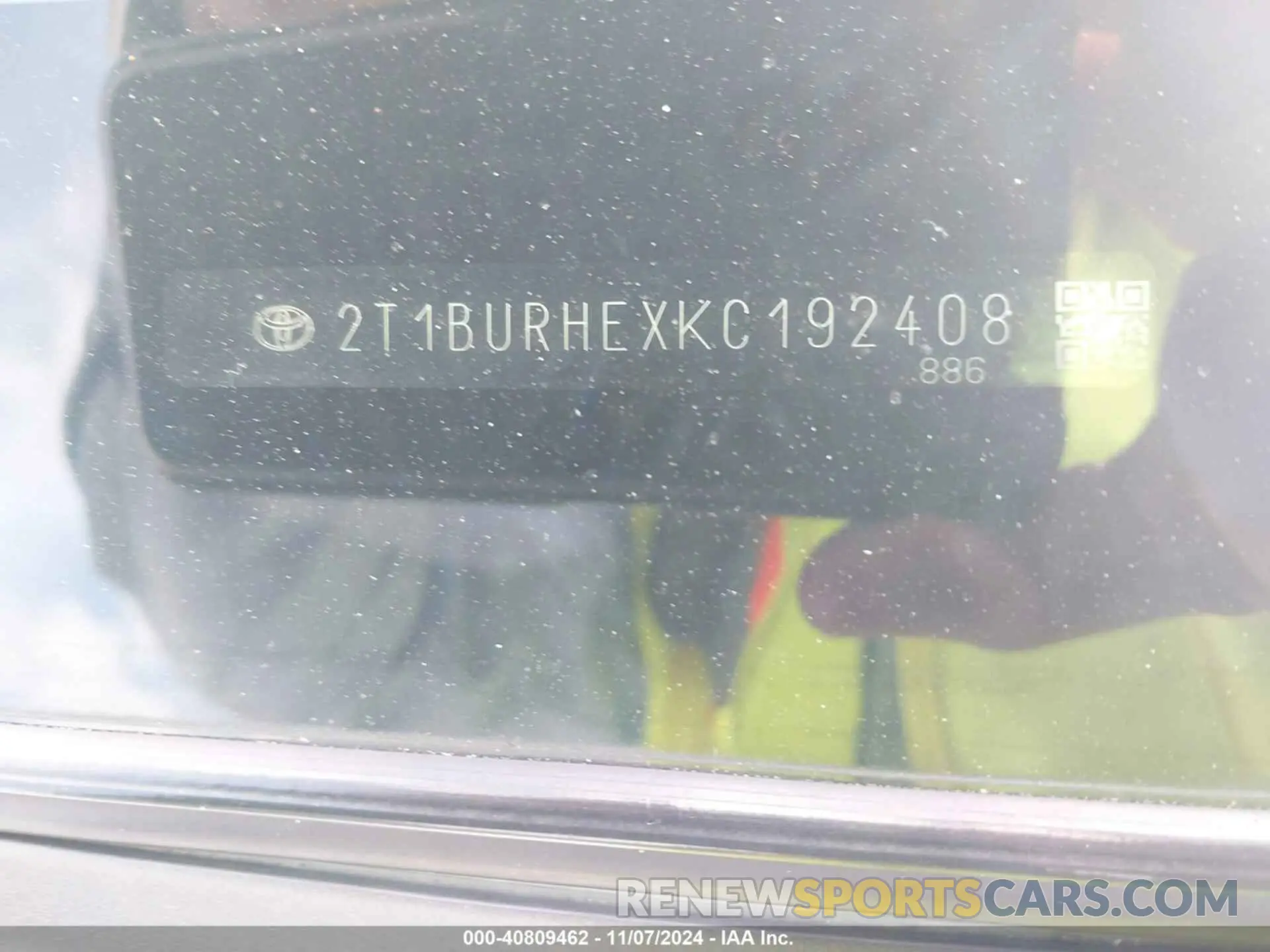 9 Photograph of a damaged car 2T1BURHEXKC192408 TOYOTA COROLLA 2019