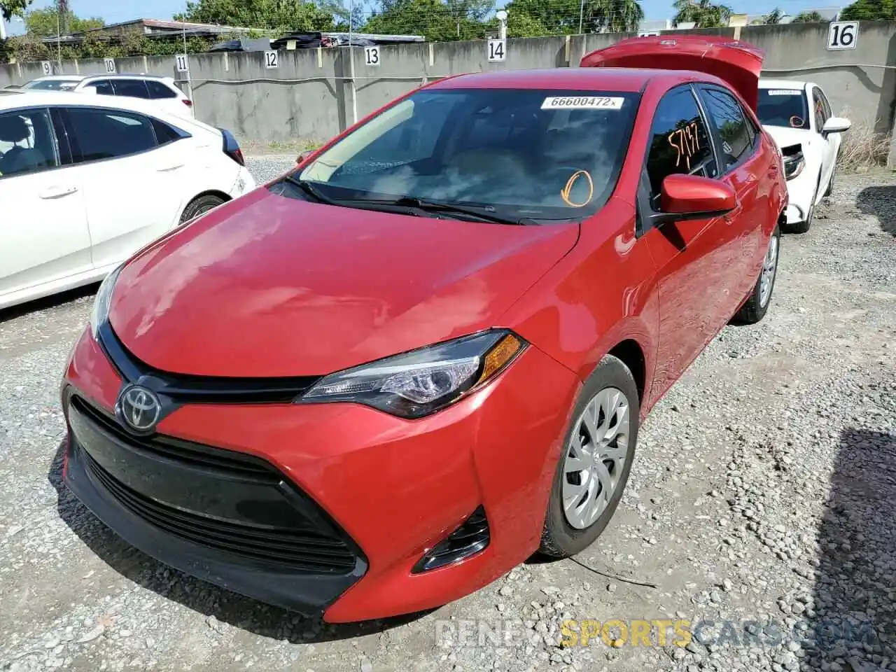 2 Photograph of a damaged car 2T1BURHEXKC217808 TOYOTA COROLLA 2019