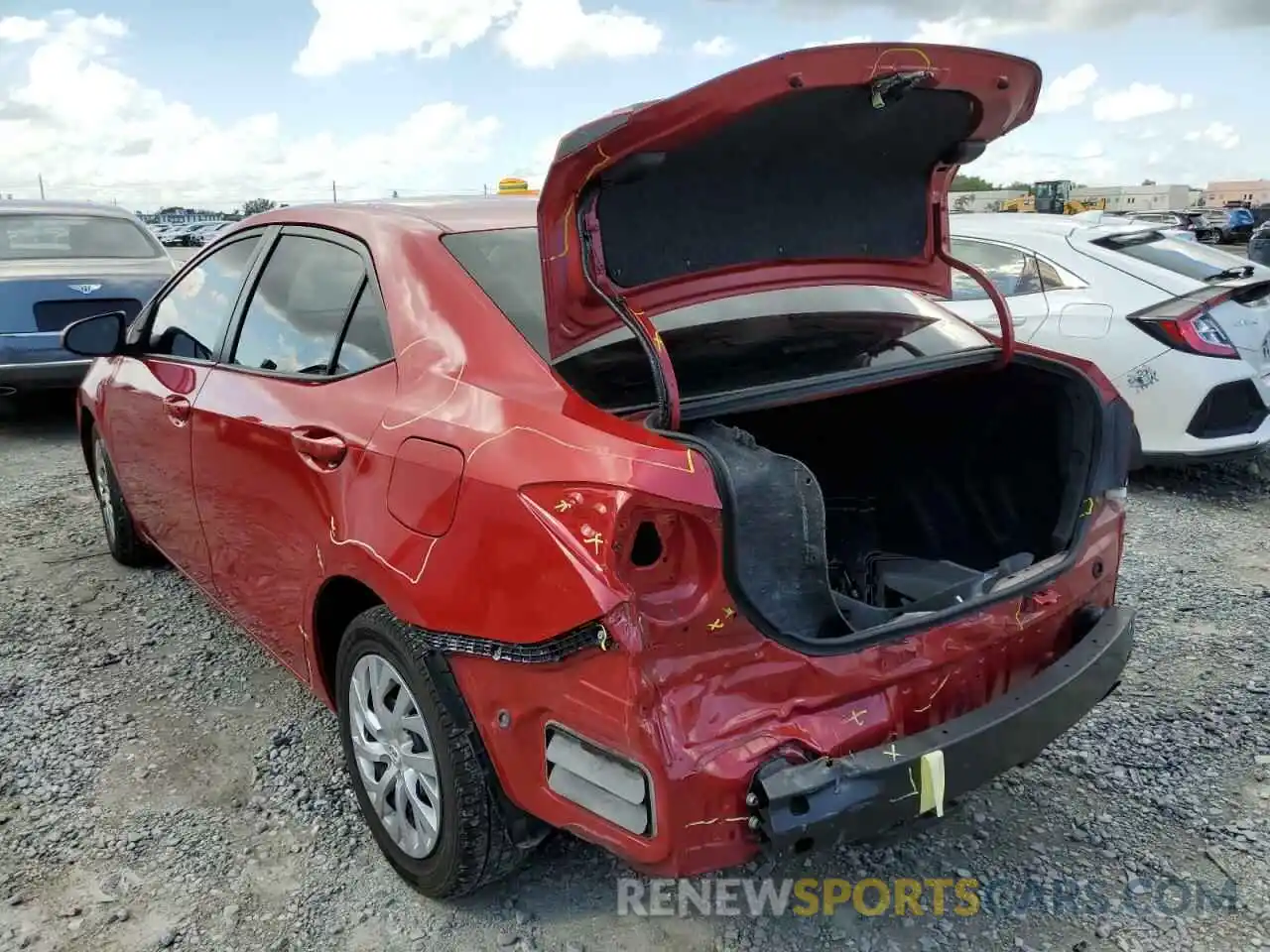 3 Photograph of a damaged car 2T1BURHEXKC217808 TOYOTA COROLLA 2019