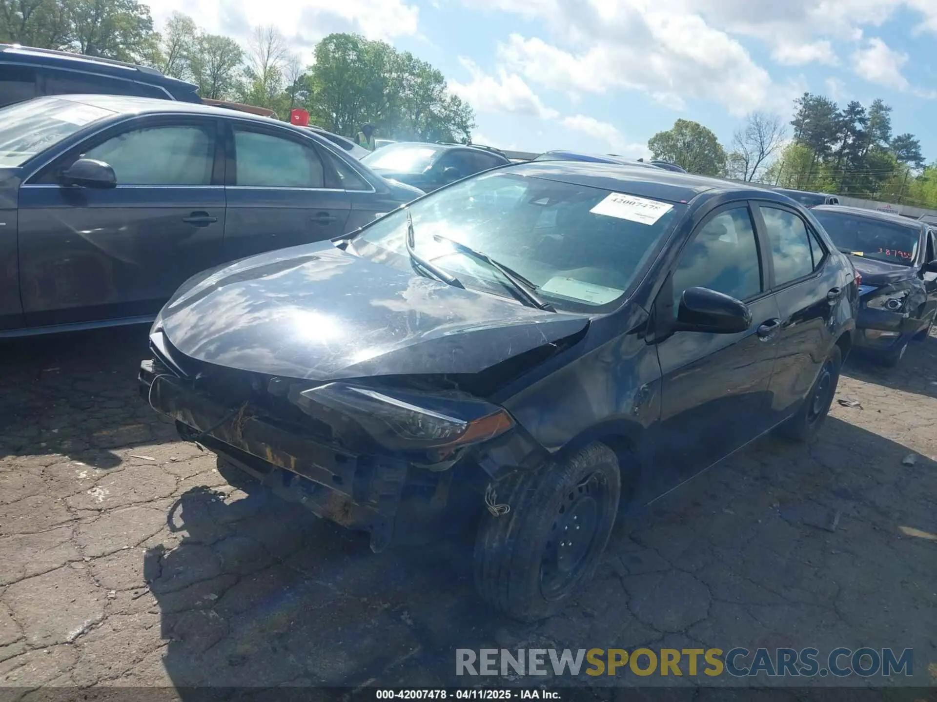 2 Photograph of a damaged car 2T1BURHEXKC219252 TOYOTA COROLLA 2019