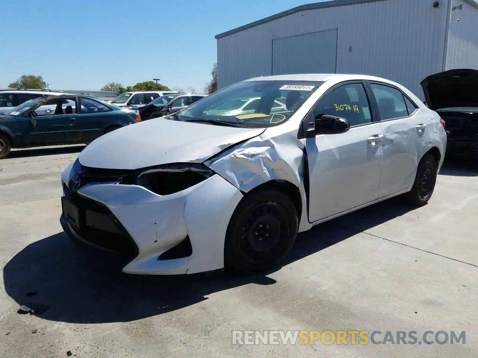 2 Photograph of a damaged car 2T1BURHEXKC230333 TOYOTA COROLLA 2019