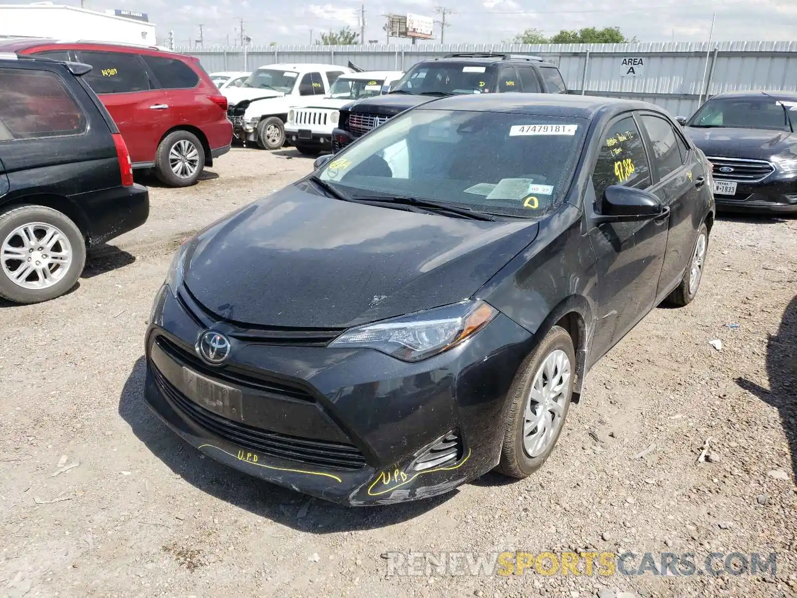 2 Photograph of a damaged car 2T1BURHEXKC231594 TOYOTA COROLLA 2019