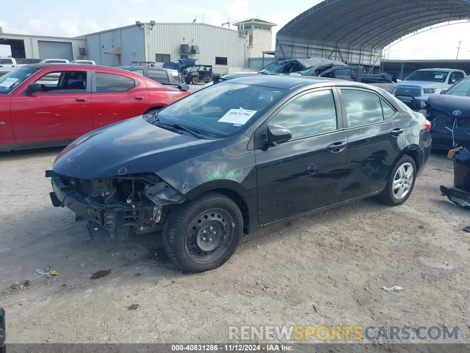 2 Photograph of a damaged car 2T1BURHEXKC238495 TOYOTA COROLLA 2019