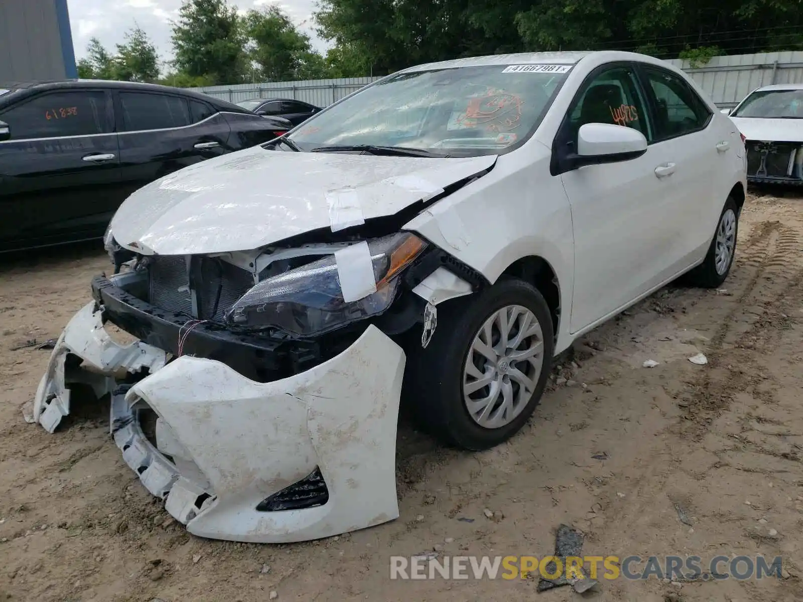 2 Photograph of a damaged car 5YFBURHE0KP859194 TOYOTA COROLLA 2019