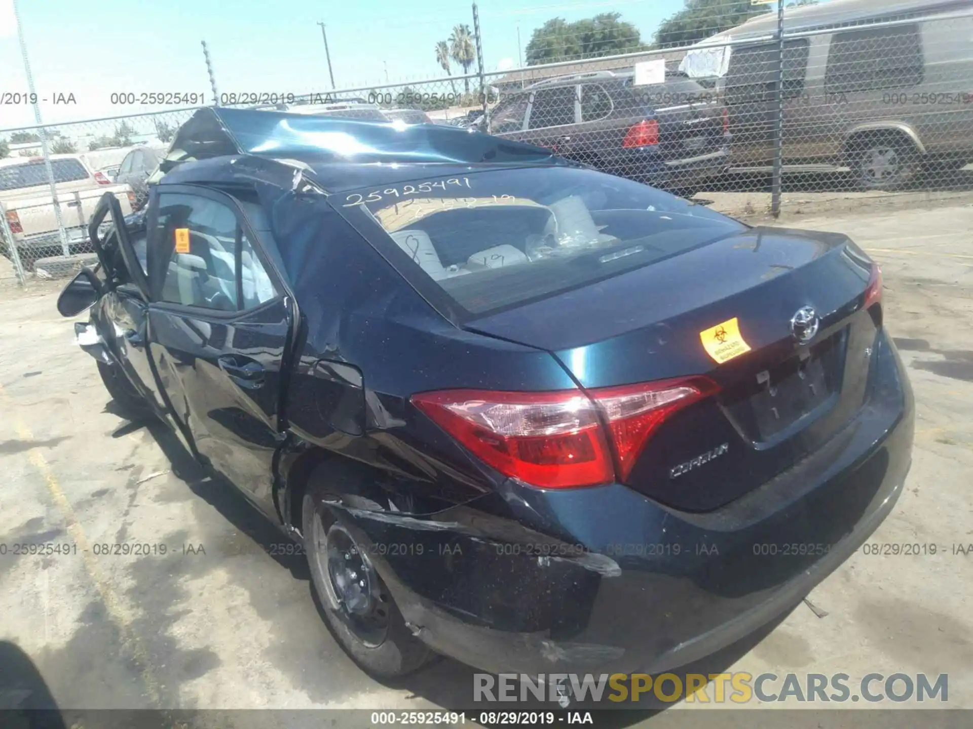 3 Photograph of a damaged car 5YFBURHE0KP864024 TOYOTA COROLLA 2019