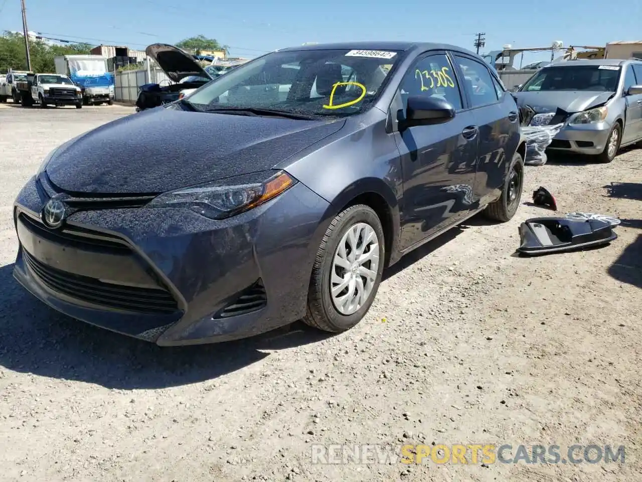 2 Photograph of a damaged car 5YFBURHE0KP866789 TOYOTA COROLLA 2019