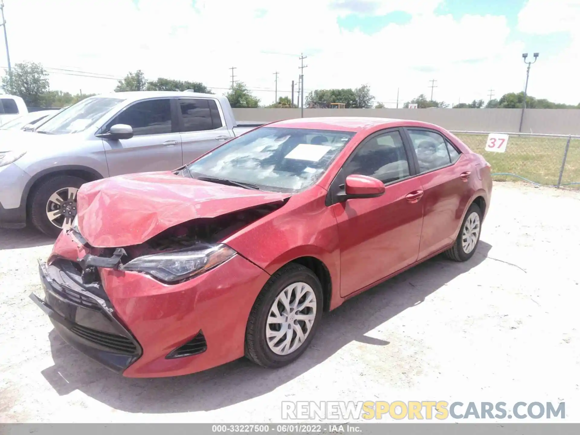 2 Photograph of a damaged car 5YFBURHE0KP873046 TOYOTA COROLLA 2019