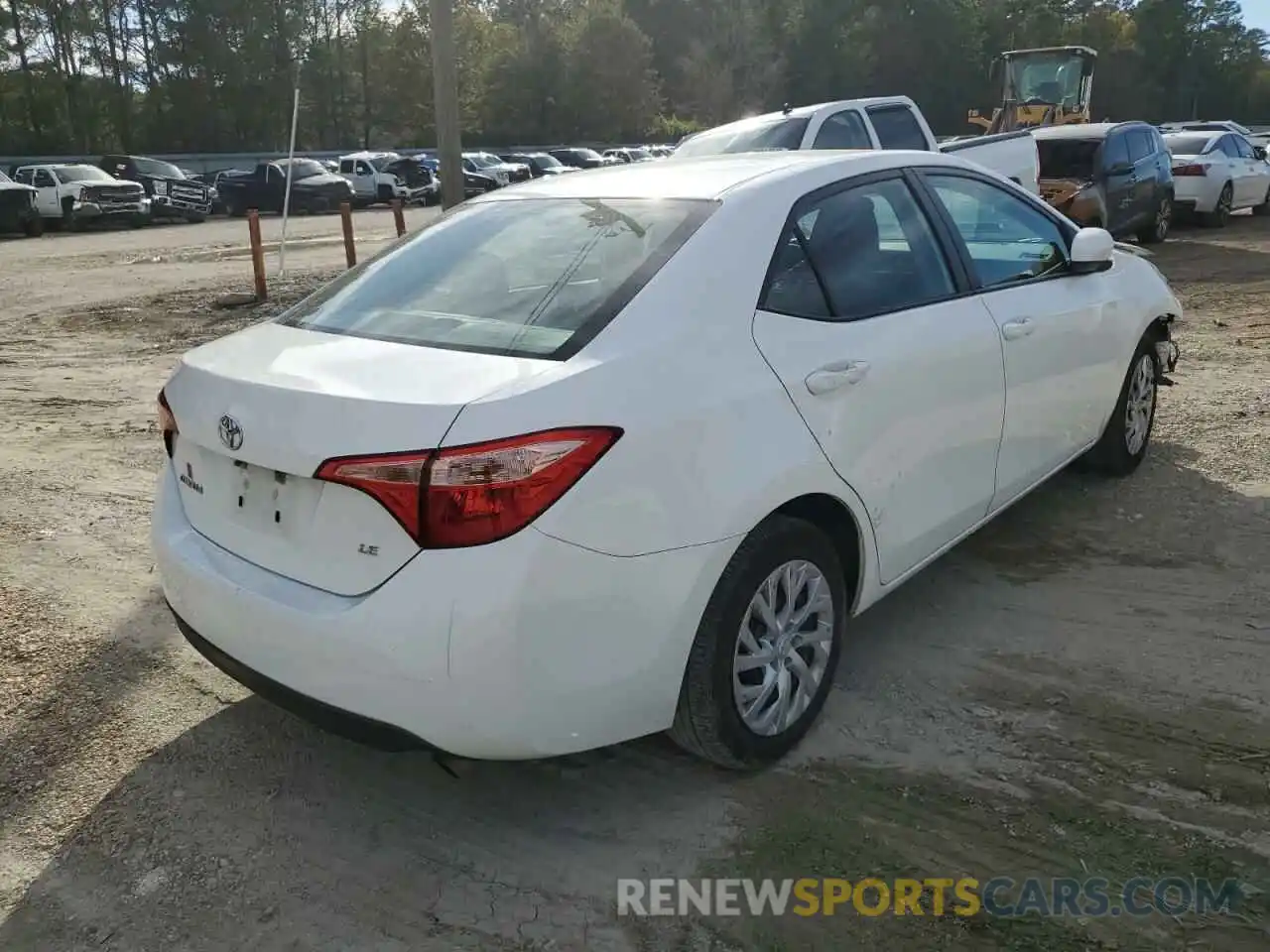 4 Photograph of a damaged car 5YFBURHE0KP873791 TOYOTA COROLLA 2019