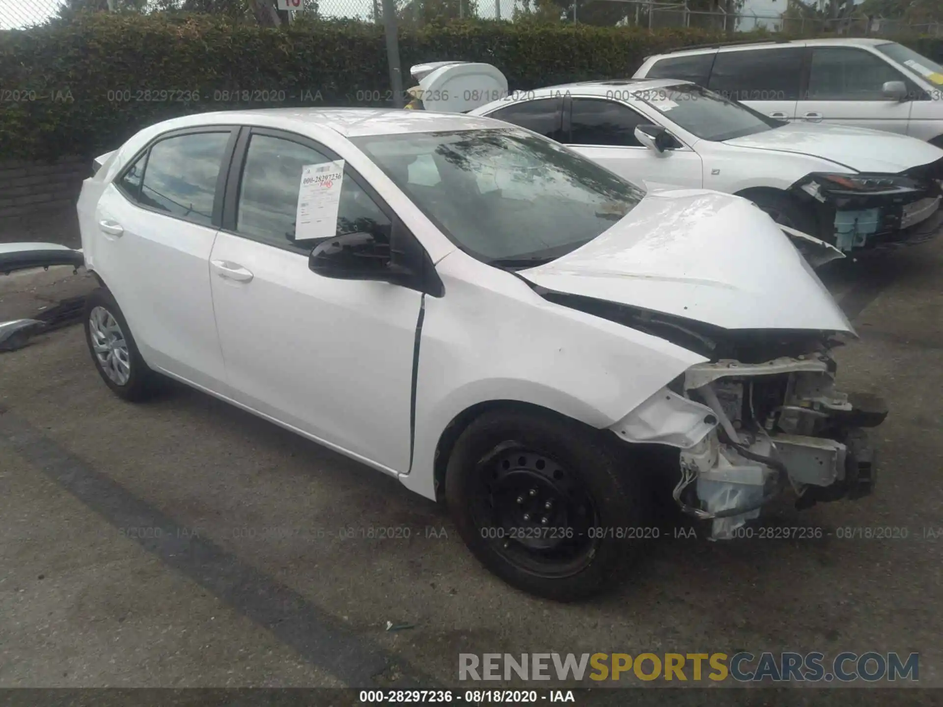 1 Photograph of a damaged car 5YFBURHE0KP874245 TOYOTA COROLLA 2019