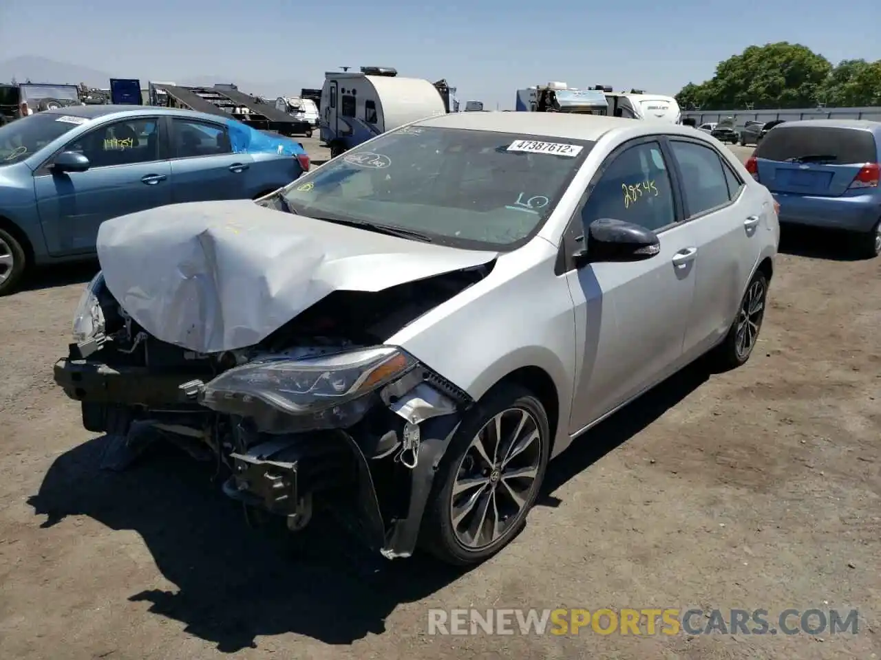 2 Photograph of a damaged car 5YFBURHE0KP874892 TOYOTA COROLLA 2019