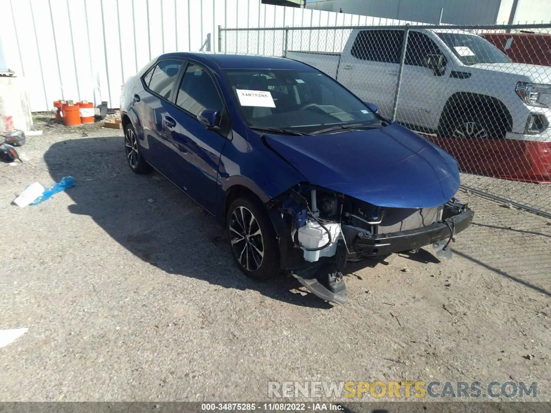 1 Photograph of a damaged car 5YFBURHE0KP875153 TOYOTA COROLLA 2019