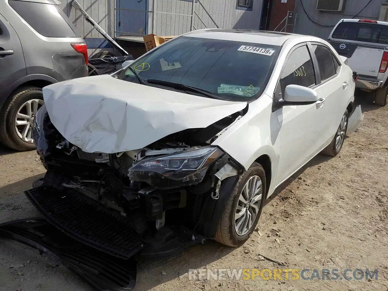 2 Photograph of a damaged car 5YFBURHE0KP875976 TOYOTA COROLLA 2019