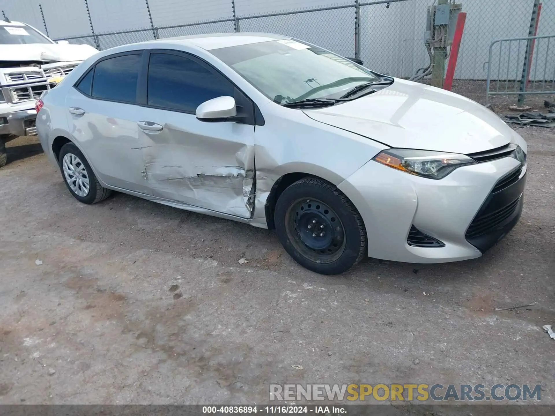 1 Photograph of a damaged car 5YFBURHE0KP876545 TOYOTA COROLLA 2019