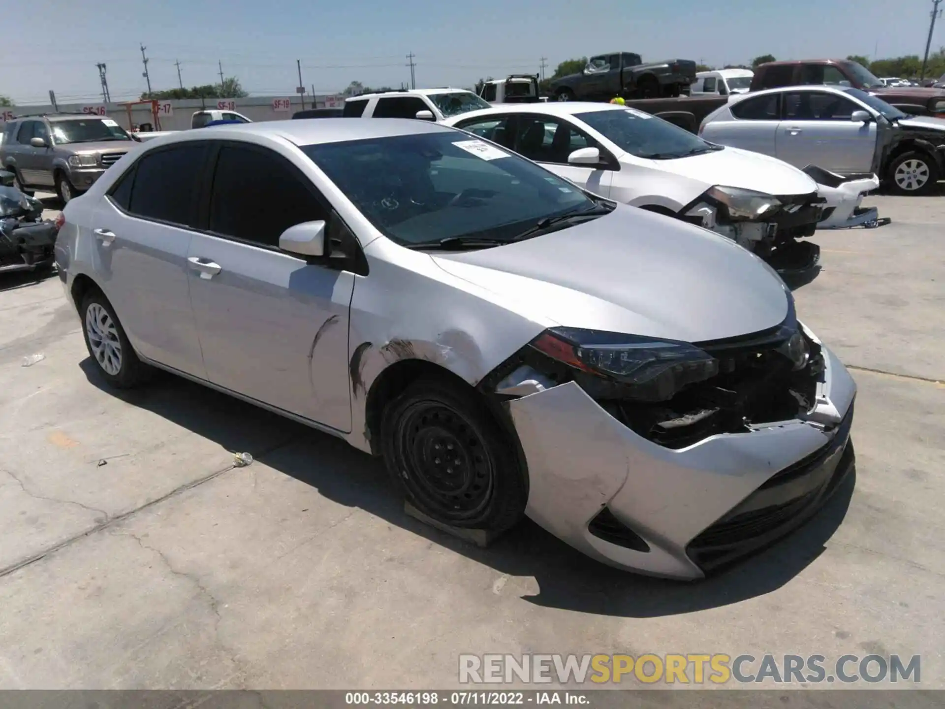 1 Photograph of a damaged car 5YFBURHE0KP877193 TOYOTA COROLLA 2019