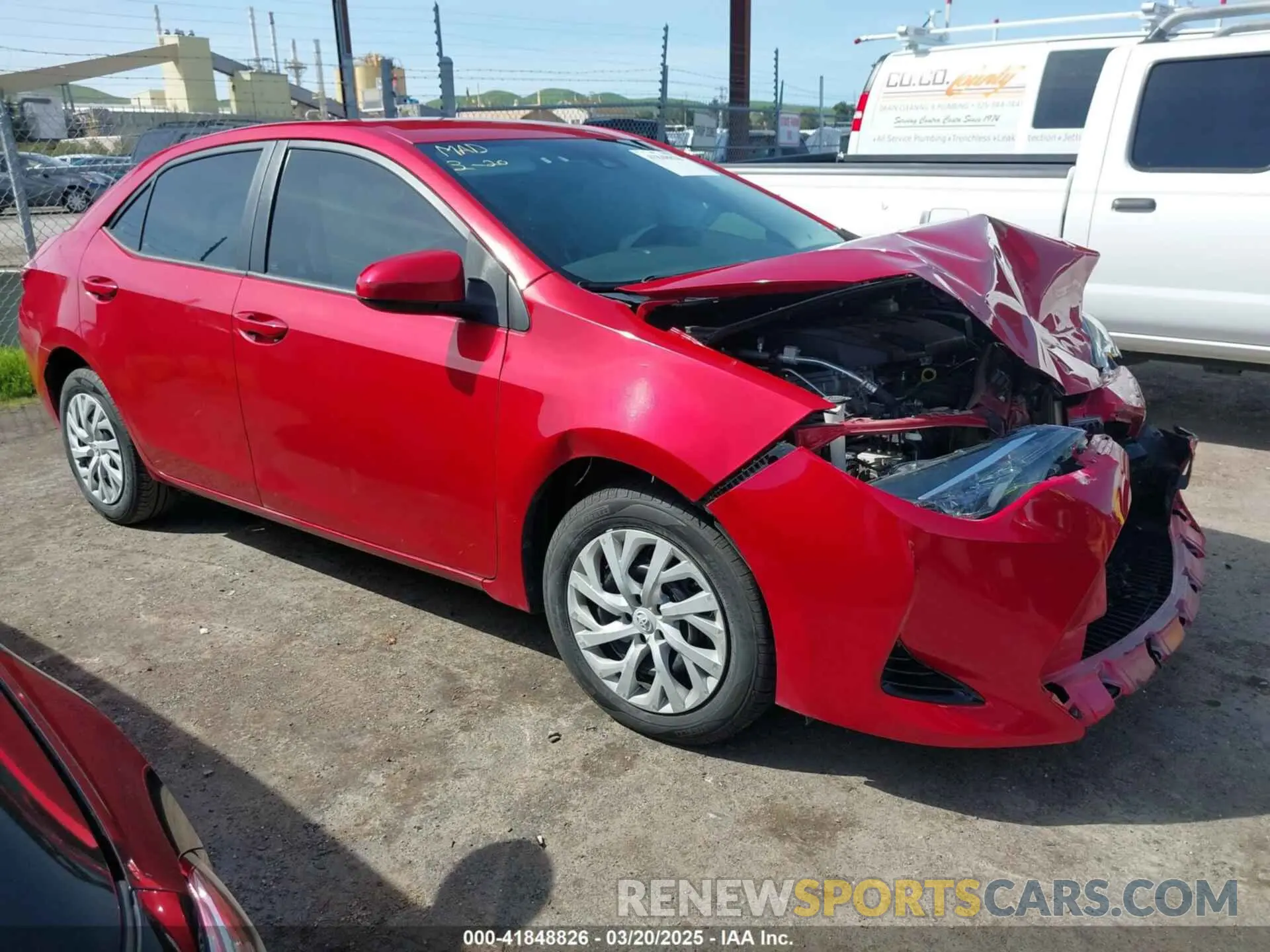 1 Photograph of a damaged car 5YFBURHE0KP878330 TOYOTA COROLLA 2019