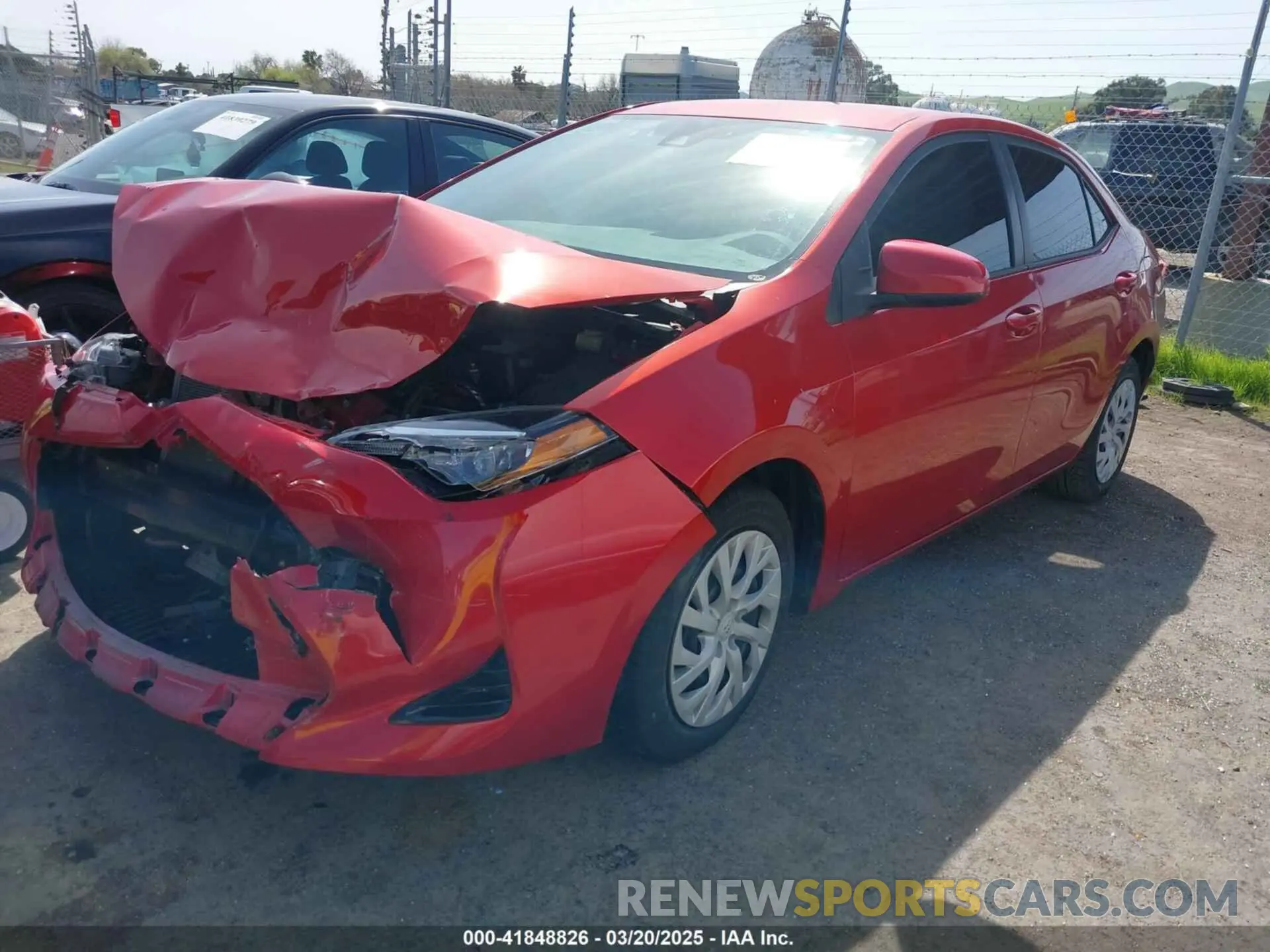 2 Photograph of a damaged car 5YFBURHE0KP878330 TOYOTA COROLLA 2019