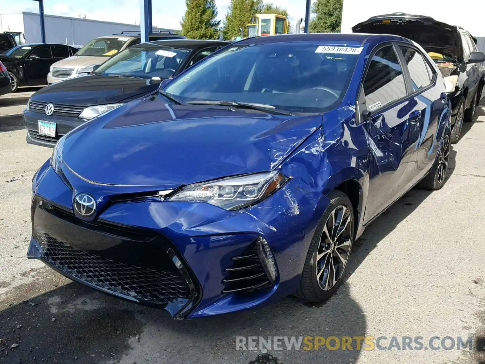 2 Photograph of a damaged car 5YFBURHE0KP878604 TOYOTA COROLLA 2019