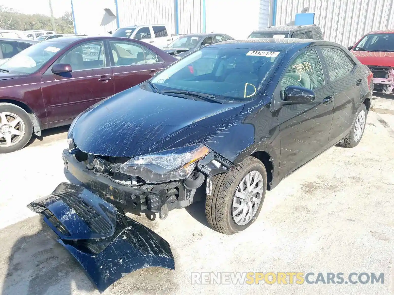 2 Photograph of a damaged car 5YFBURHE0KP887738 TOYOTA COROLLA 2019