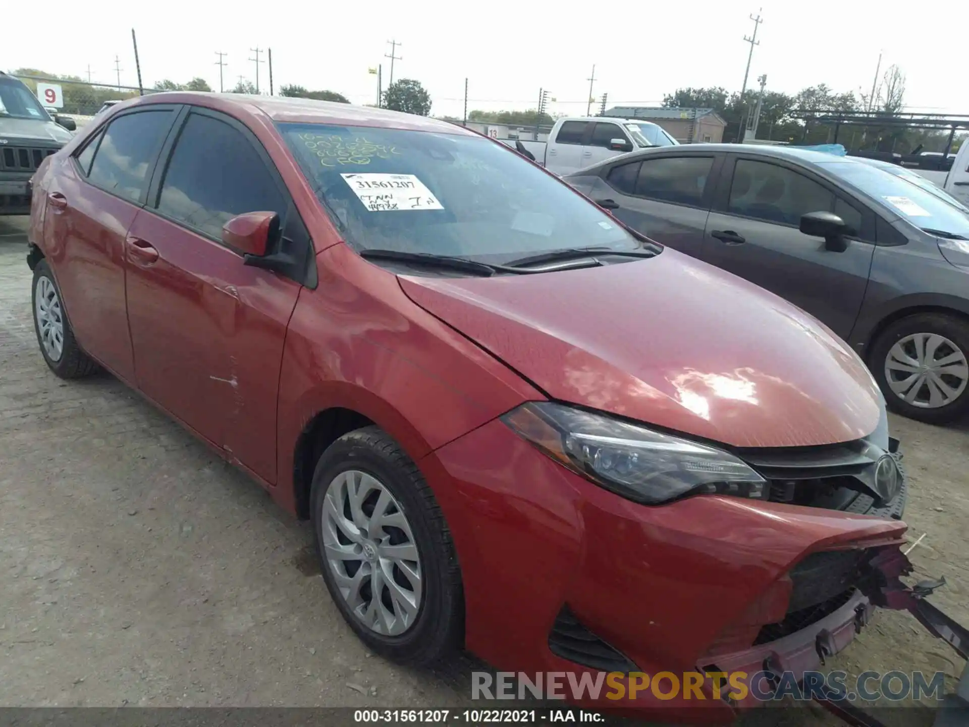 1 Photograph of a damaged car 5YFBURHE0KP888856 TOYOTA COROLLA 2019