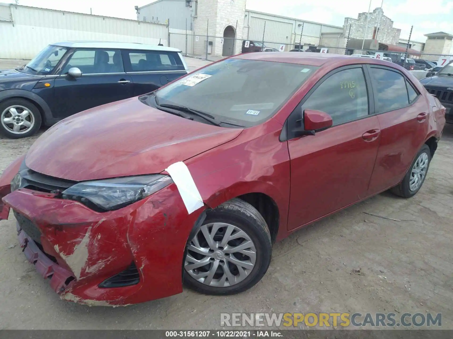 2 Photograph of a damaged car 5YFBURHE0KP888856 TOYOTA COROLLA 2019