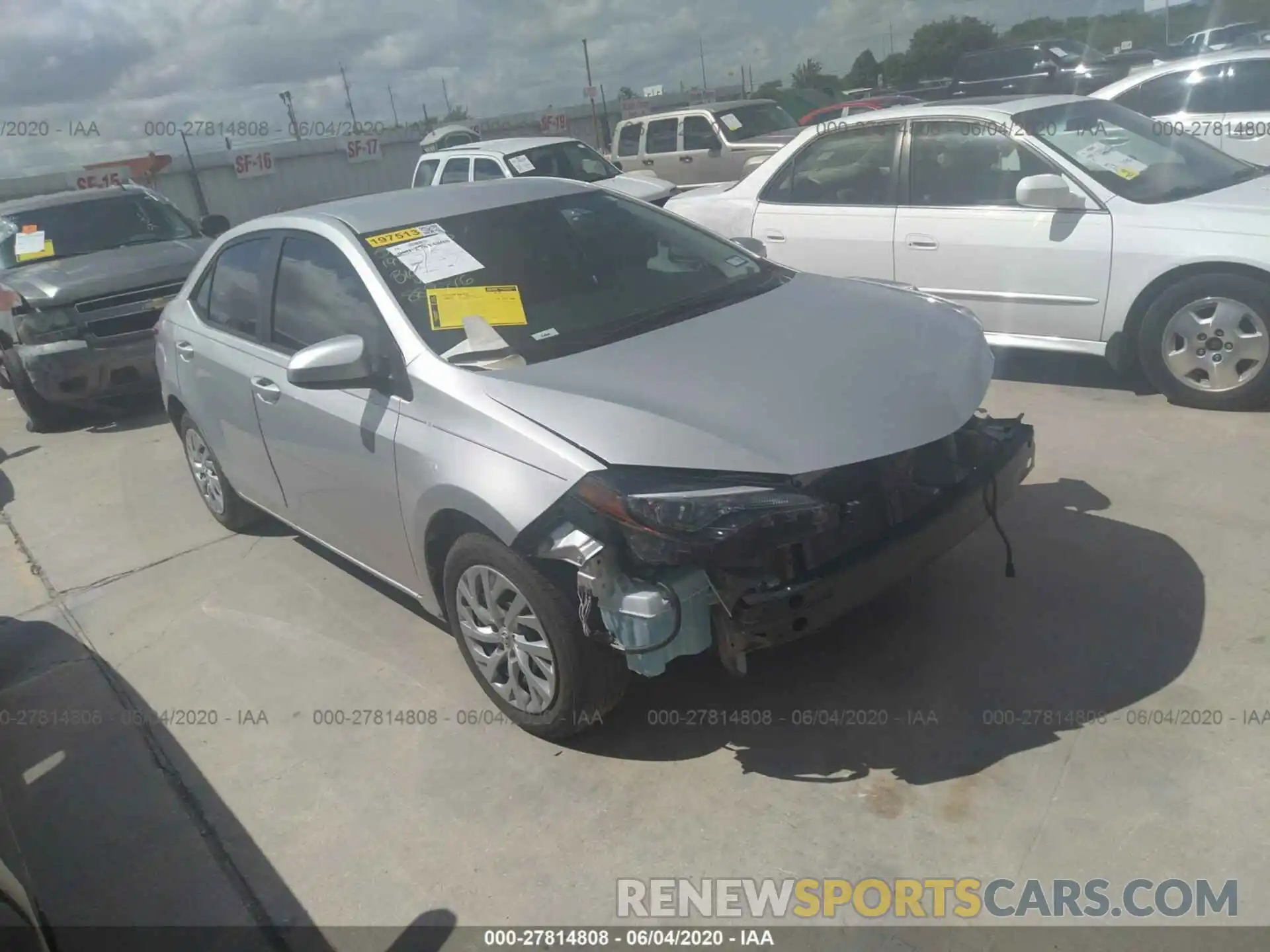 1 Photograph of a damaged car 5YFBURHE0KP889716 TOYOTA COROLLA 2019