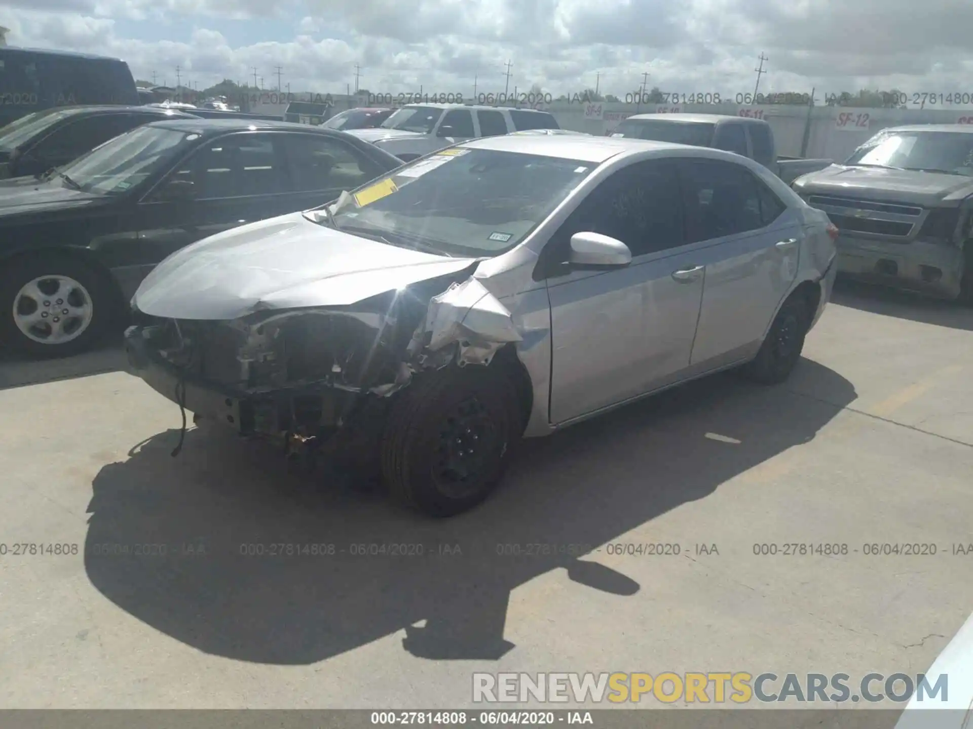 2 Photograph of a damaged car 5YFBURHE0KP889716 TOYOTA COROLLA 2019