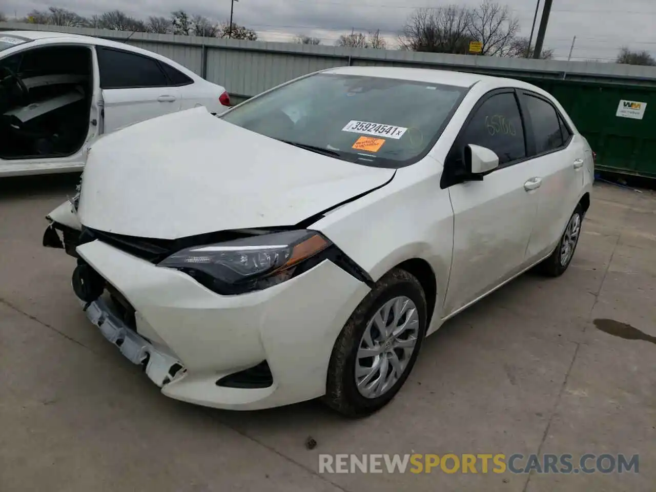 2 Photograph of a damaged car 5YFBURHE0KP893605 TOYOTA COROLLA 2019