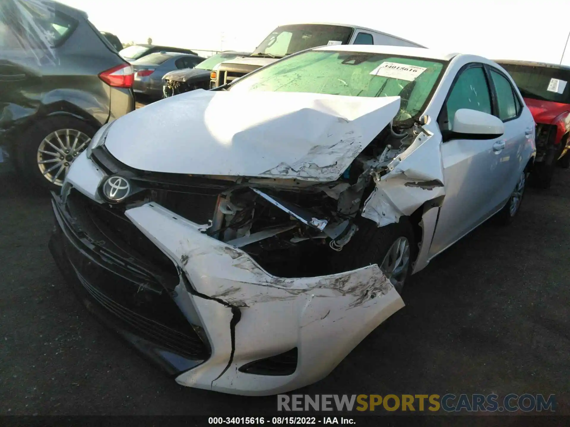 2 Photograph of a damaged car 5YFBURHE0KP893877 TOYOTA COROLLA 2019