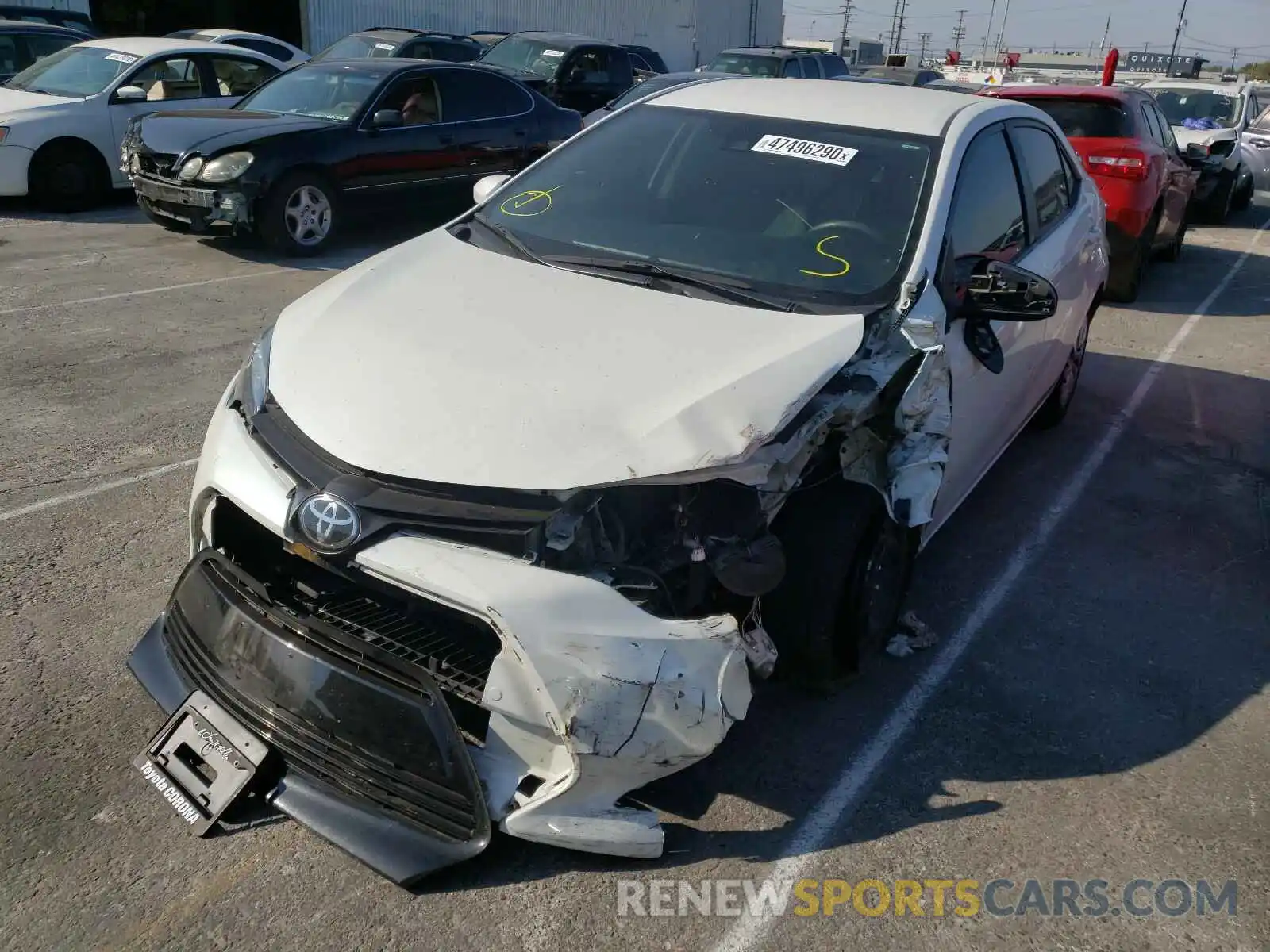 2 Photograph of a damaged car 5YFBURHE0KP919832 TOYOTA COROLLA 2019