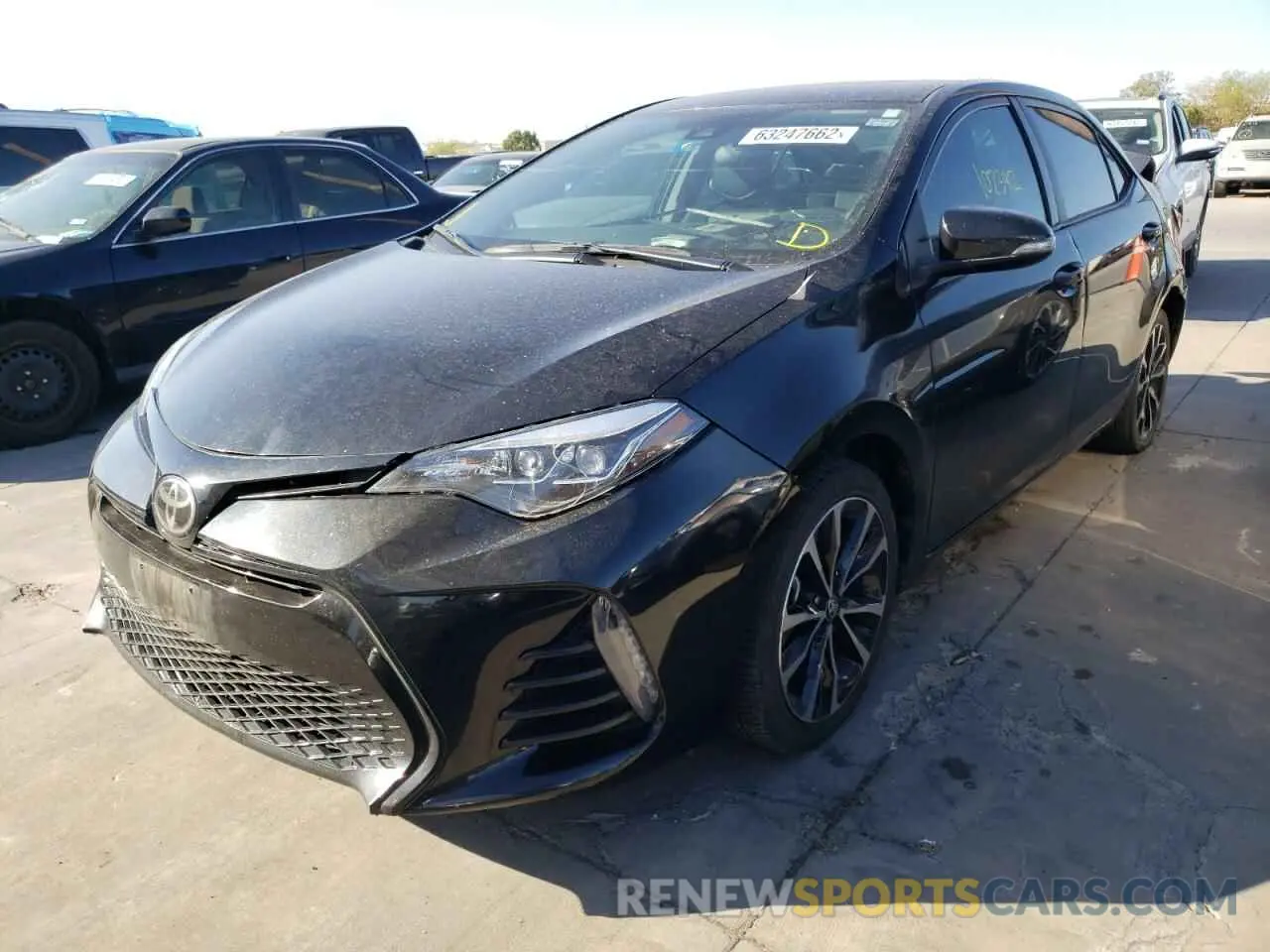 2 Photograph of a damaged car 5YFBURHE0KP920012 TOYOTA COROLLA 2019