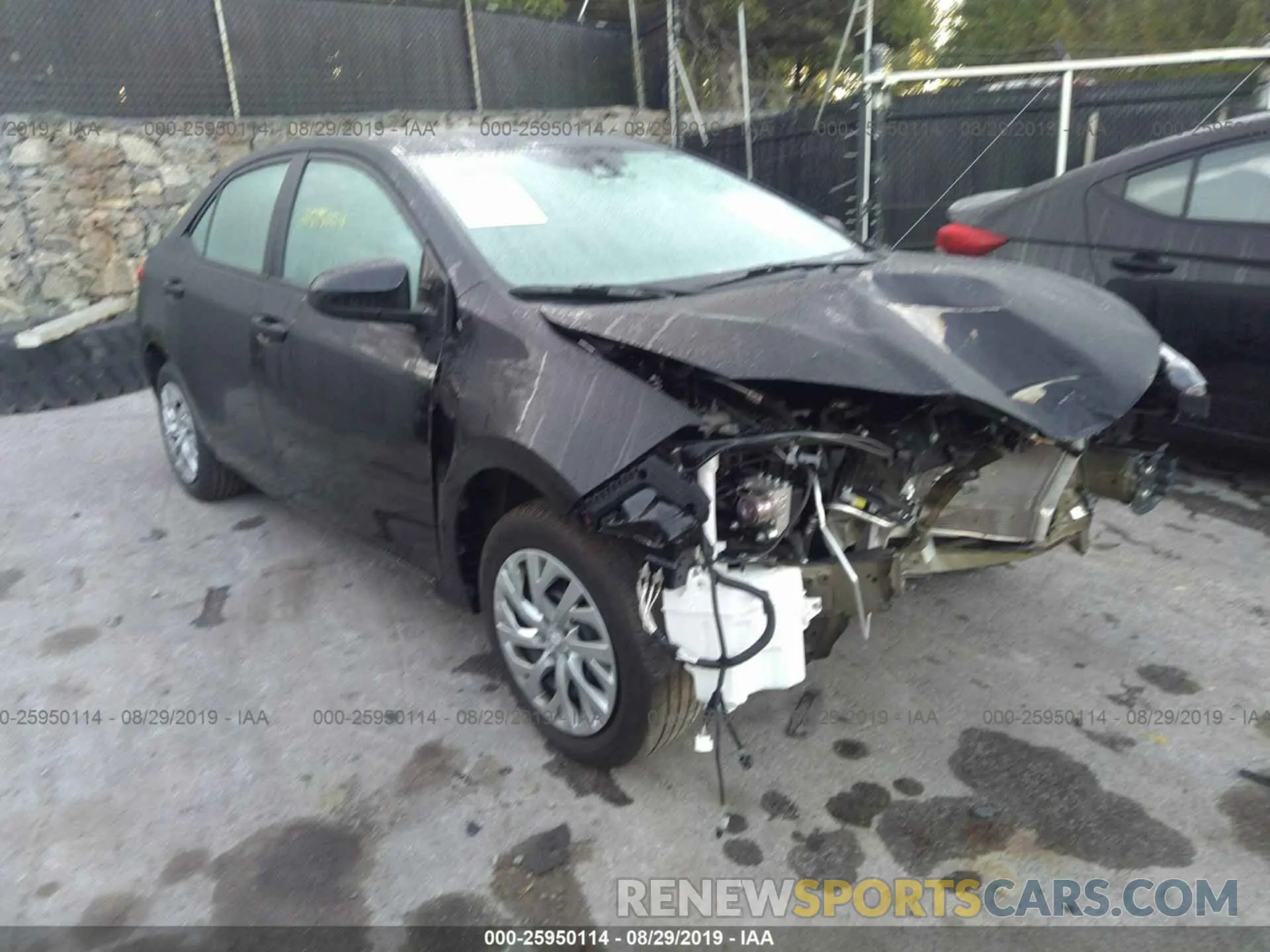 1 Photograph of a damaged car 5YFBURHE0KP921144 TOYOTA COROLLA 2019