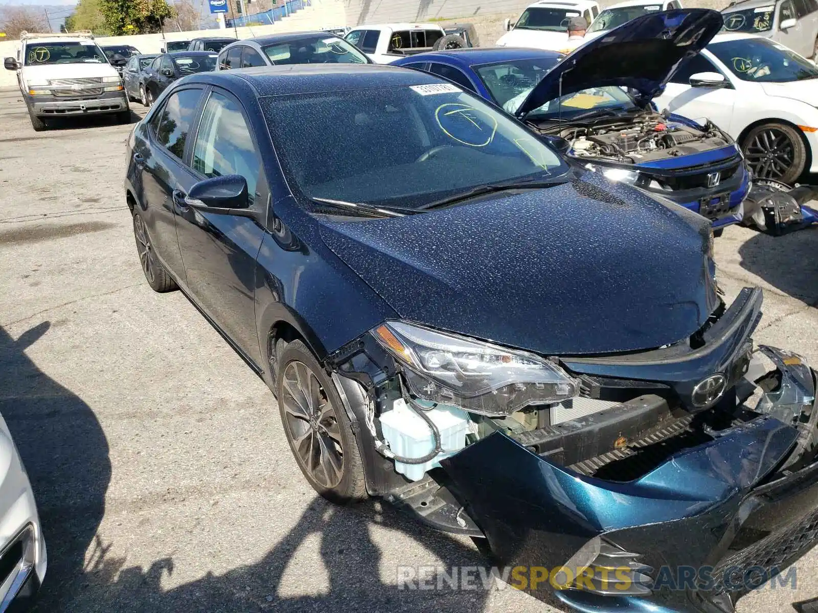 1 Photograph of a damaged car 5YFBURHE0KP923735 TOYOTA COROLLA 2019